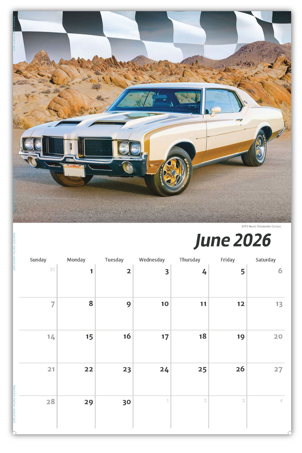 2026 Wall Calendar - Road Warriors - Hot Rods and Muscle Cars