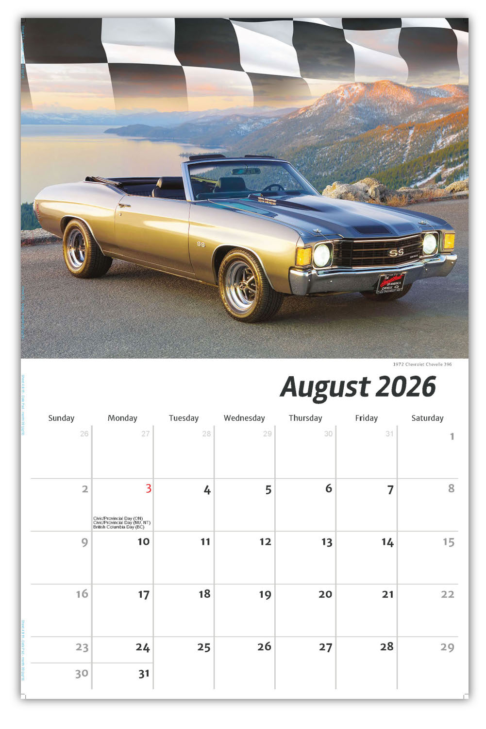 2026 Wall Calendar - Road Warriors - Hot Rods and Muscle Cars