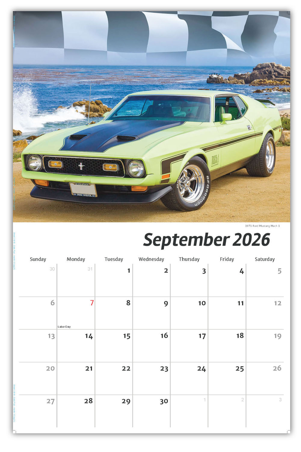 2026 Wall Calendar - Road Warriors - Hot Rods and Muscle Cars