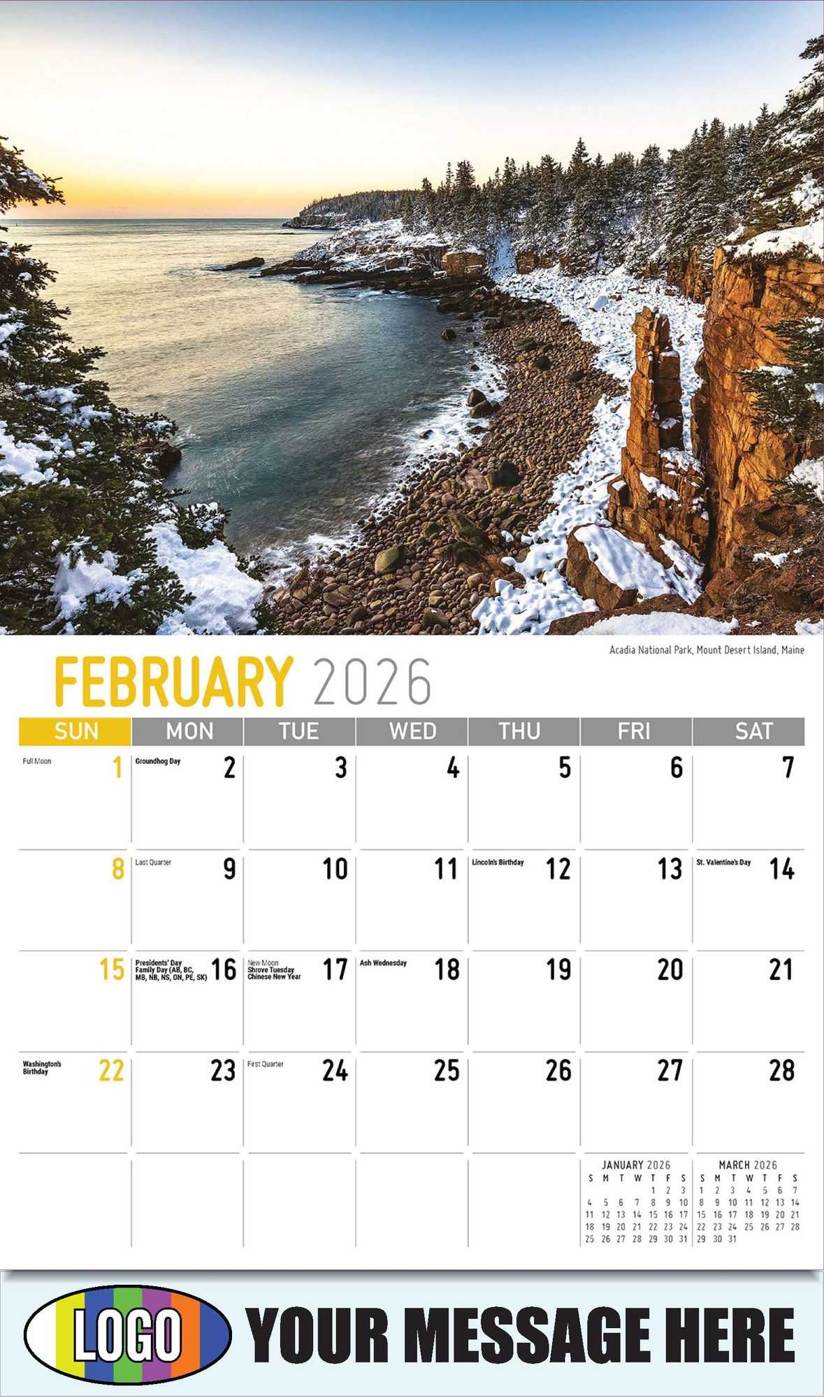 2026 Scenes of America Business Promotional Calendar