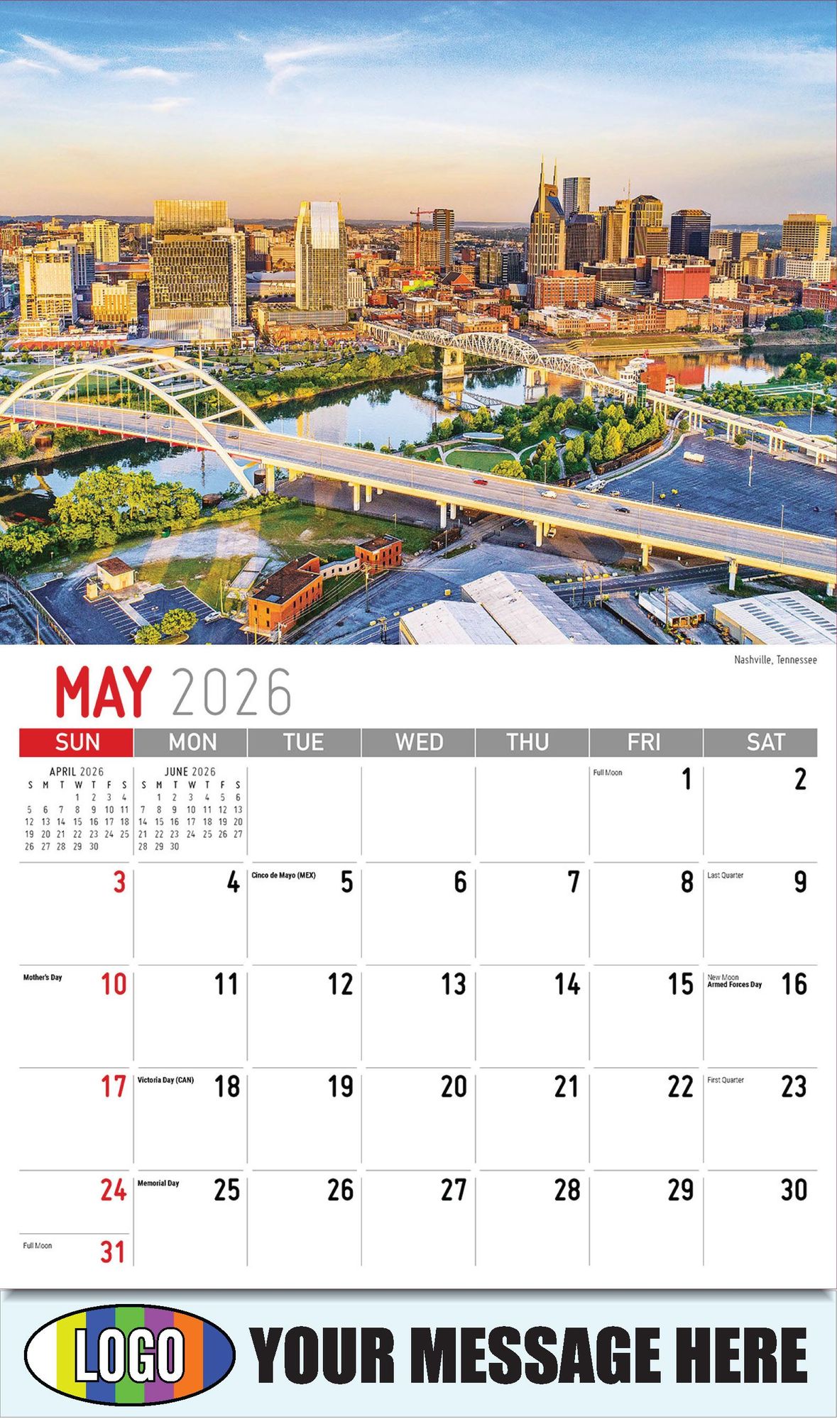 2026 Scenes of America Business Promotional Calendar