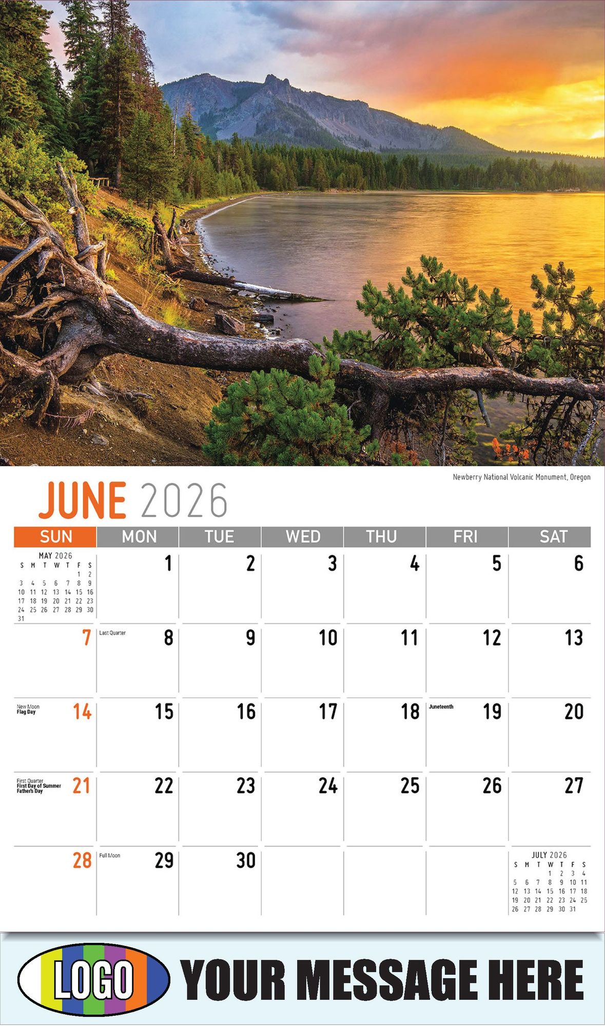 2026 Scenes of America Business Promotional Calendar