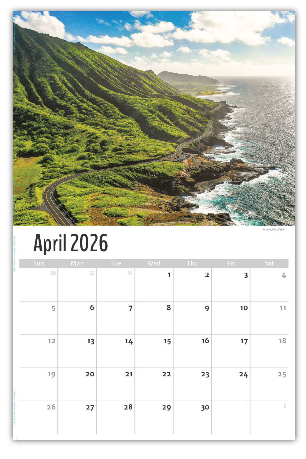 2026 Wall Calendar - Scenes of America