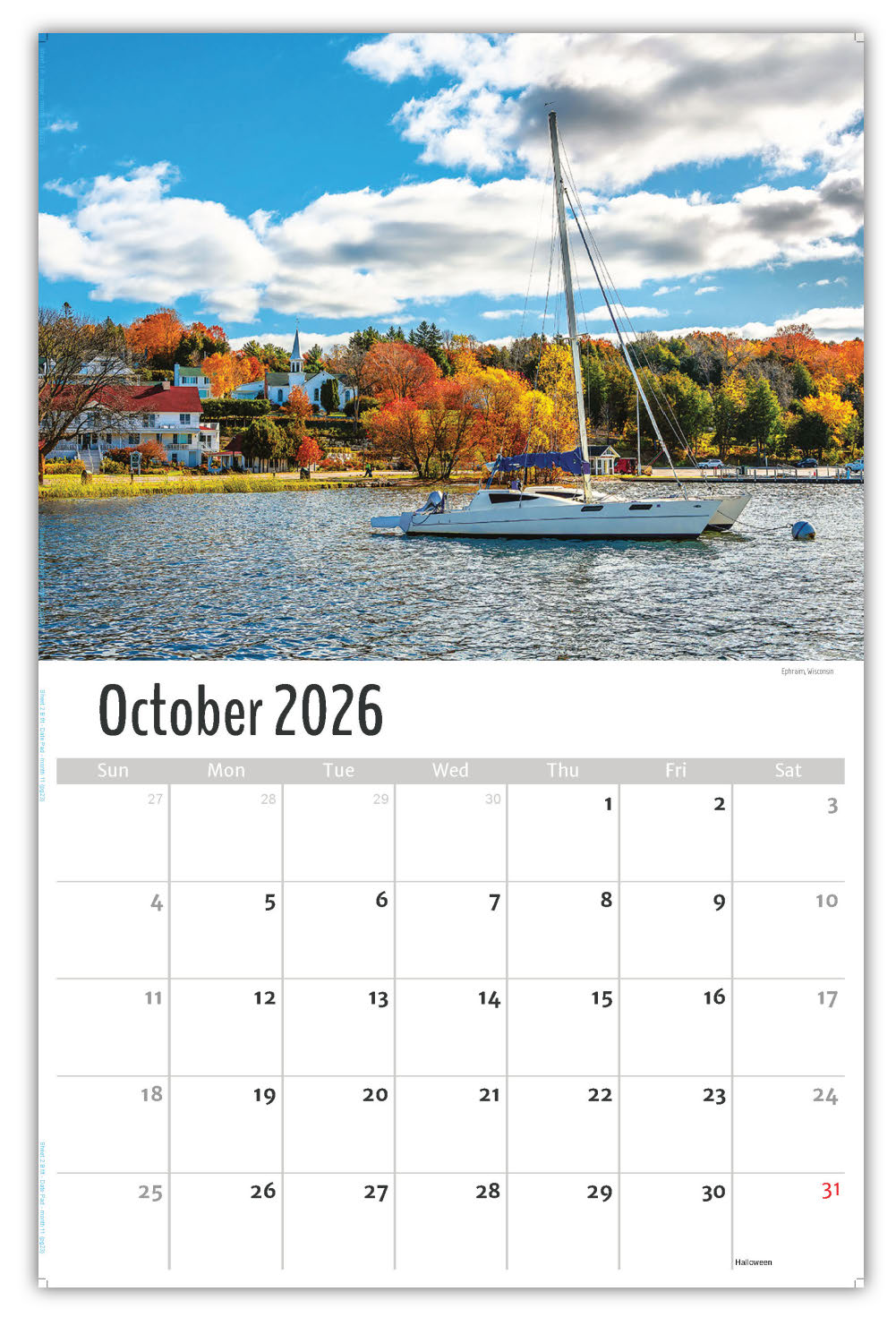 2026 Wall Calendar - Scenes of America