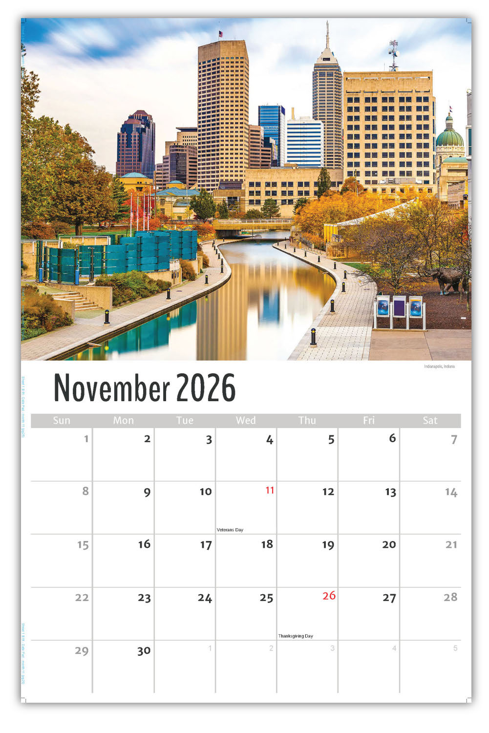 2026 Wall Calendar - Scenes of America