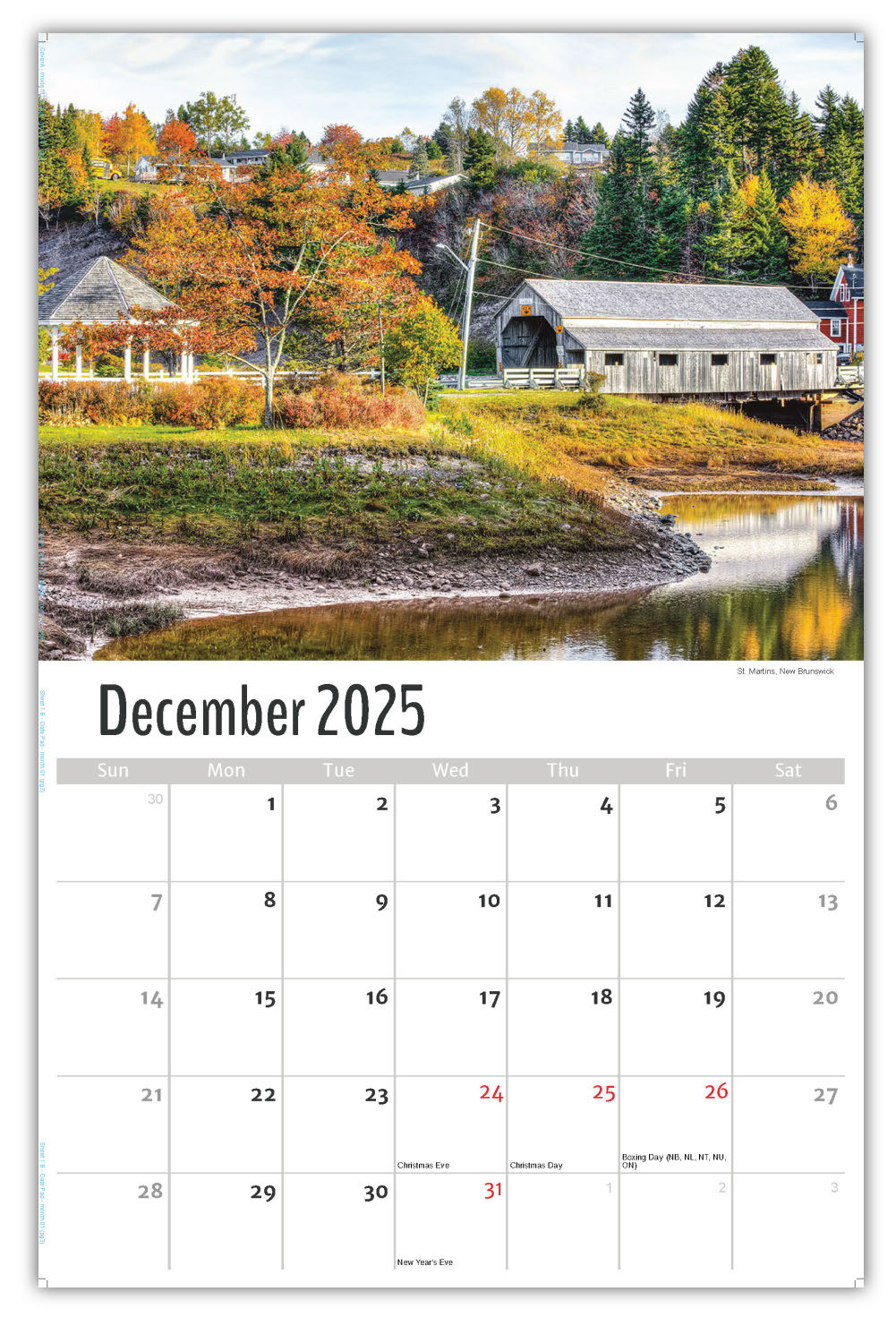 2026 Wall Calendar - Scenes of Atlantic Canada