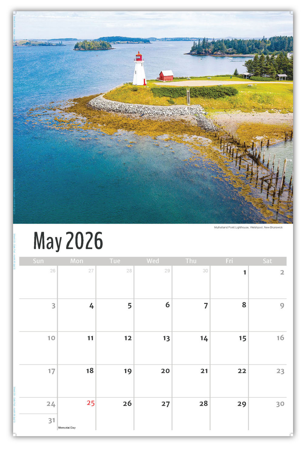 2026 Wall Calendar - Scenes of Atlantic Canada