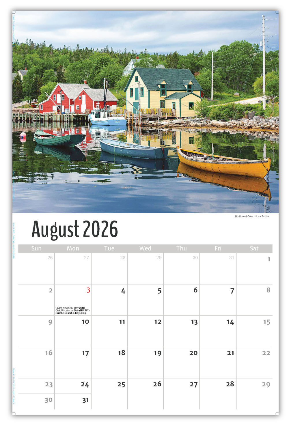 2026 Wall Calendar - Scenes of Atlantic Canada