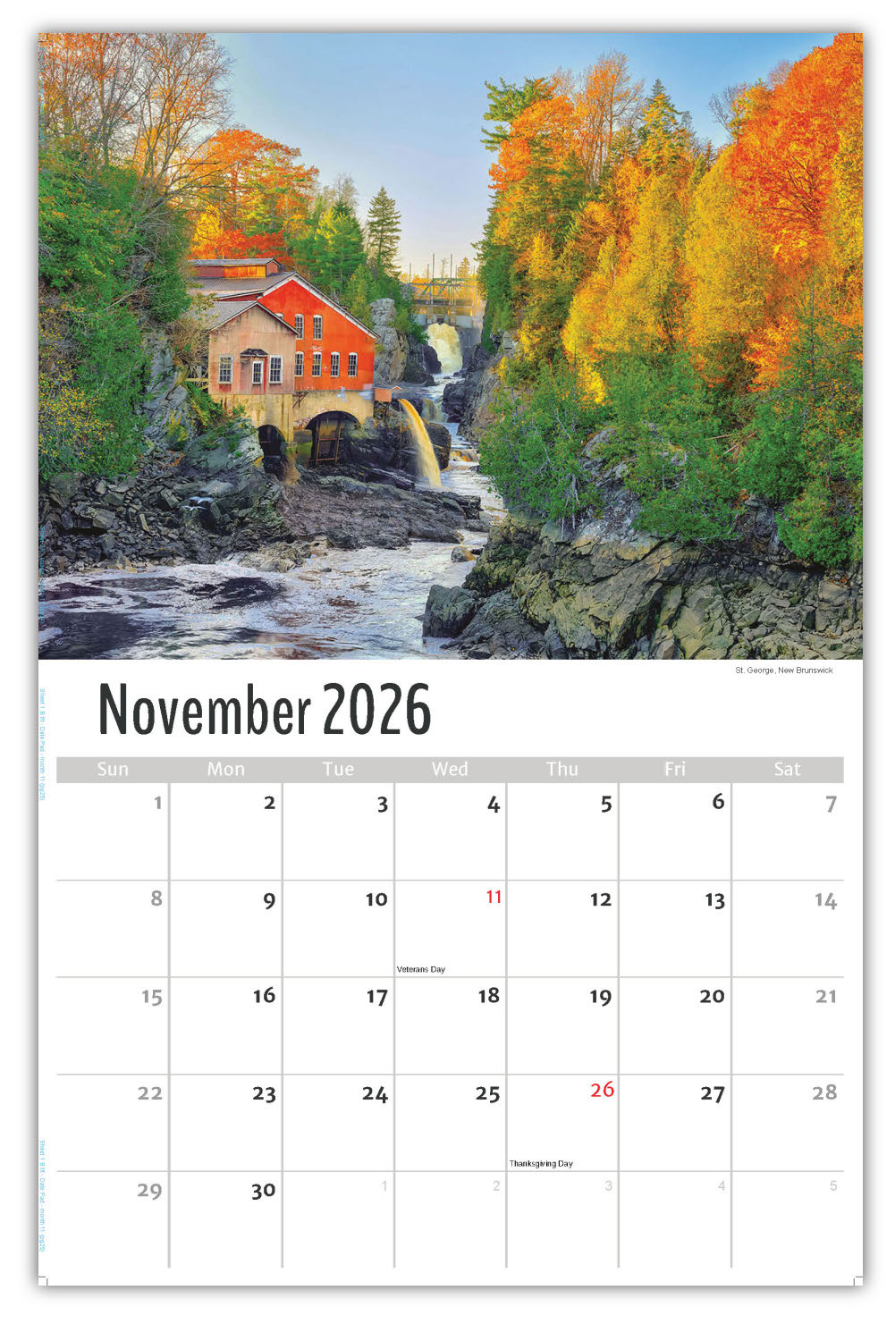 2026 Wall Calendar - Scenes of Atlantic Canada