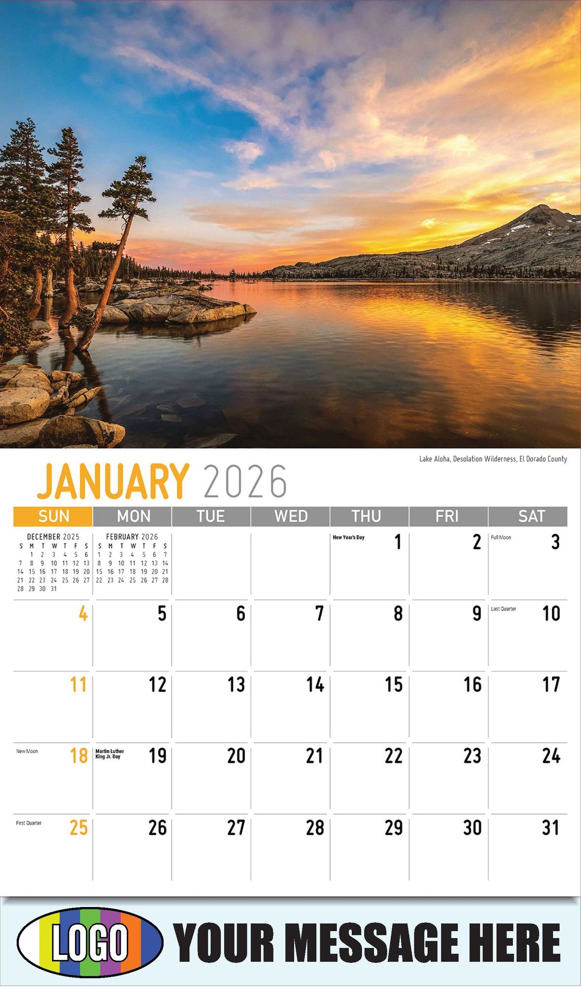 2026 Scenes of California Business Promotional Calendar