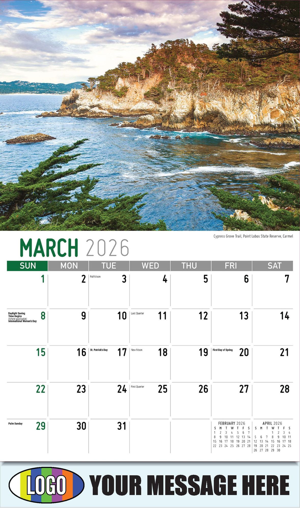 2026 Scenes of California Business Promotional Calendar