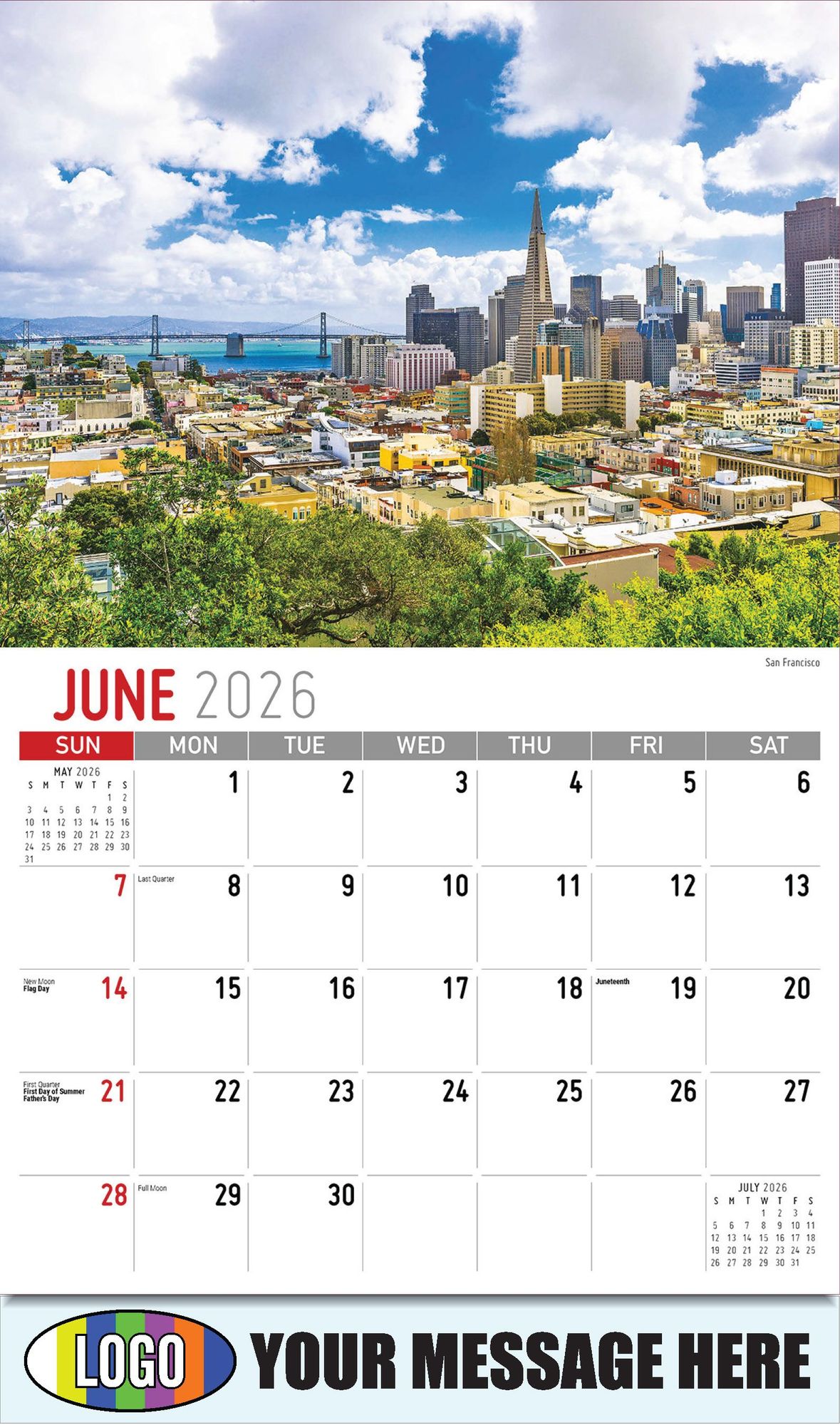 2026 Scenes of California Business Promotional Calendar