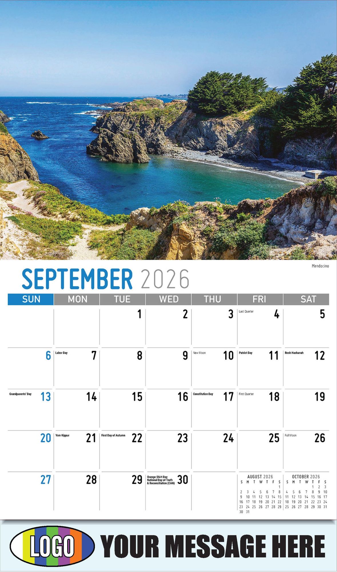 2026 Scenes of California Business Promotional Calendar