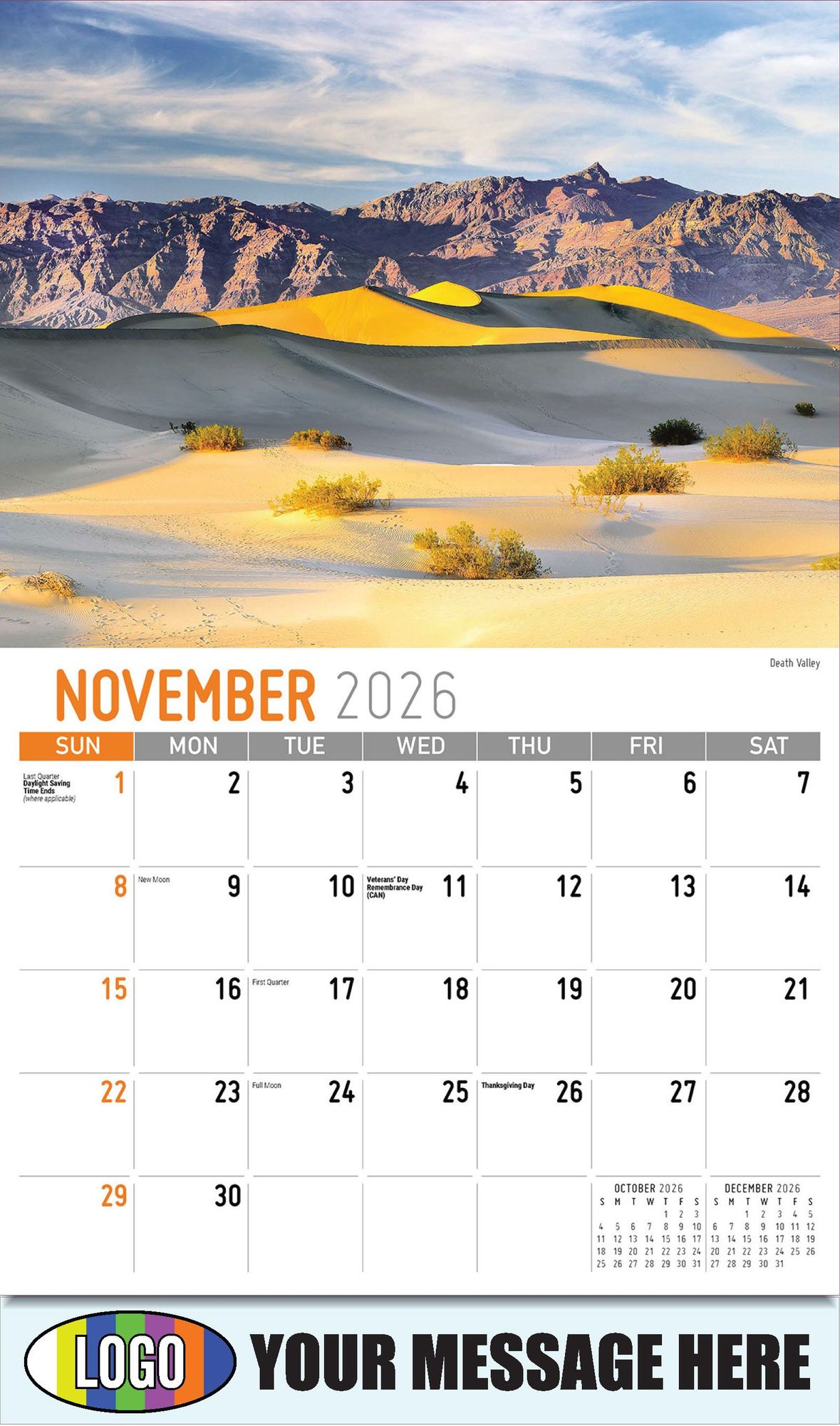 2026 Scenes of California Business Promotional Calendar