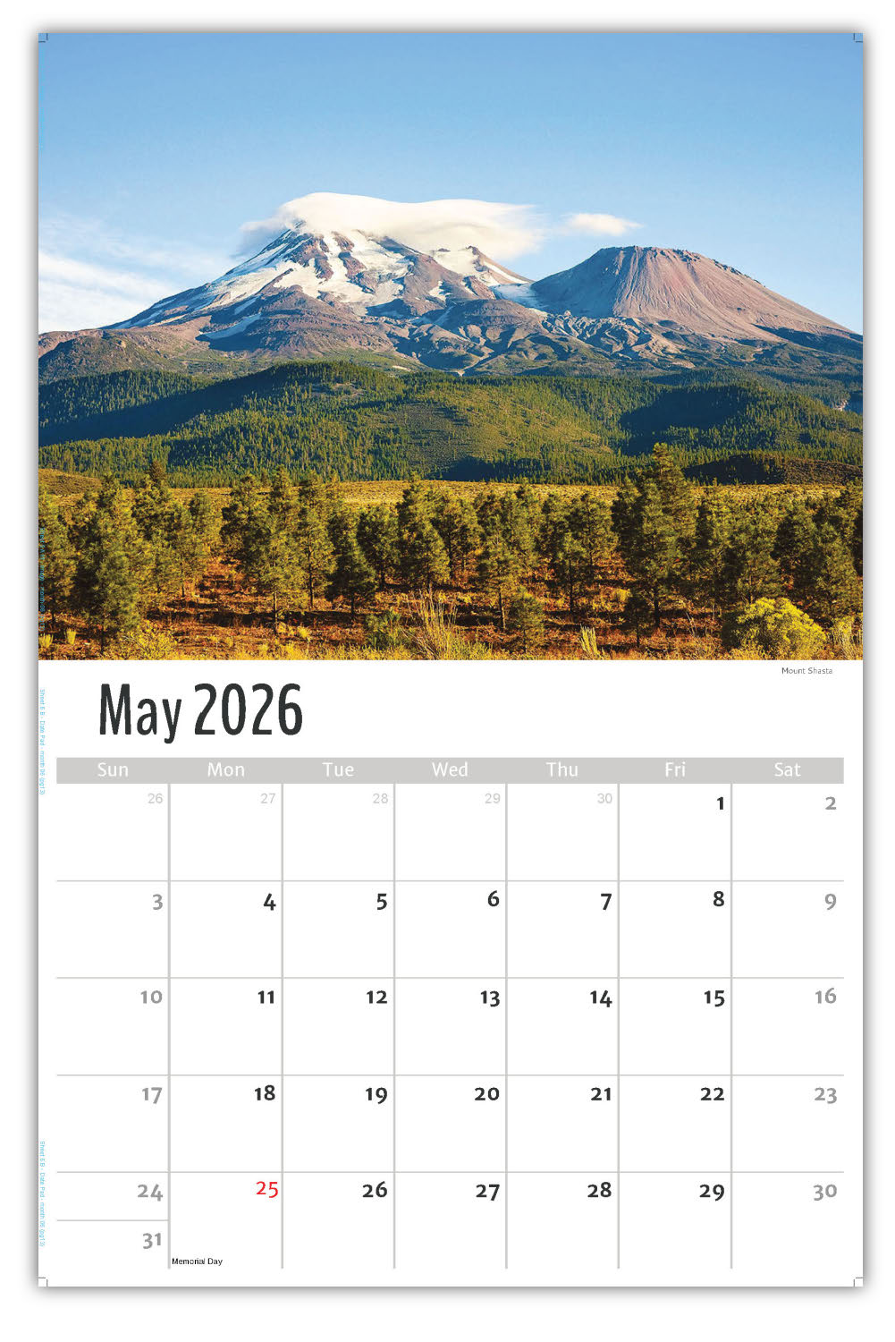 2026 Wall Calendar - Scenes of California