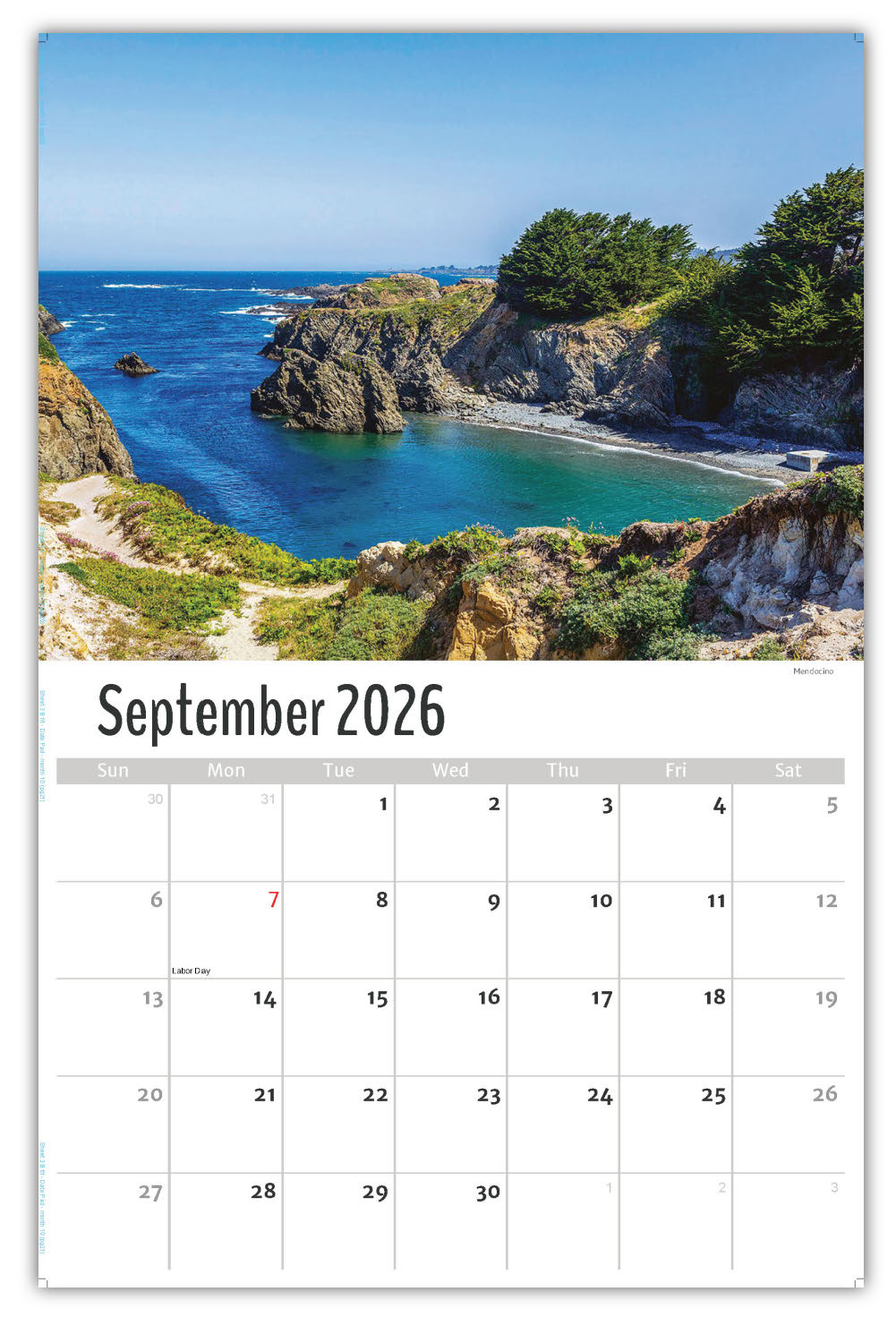 2026 Wall Calendar - Scenes of California