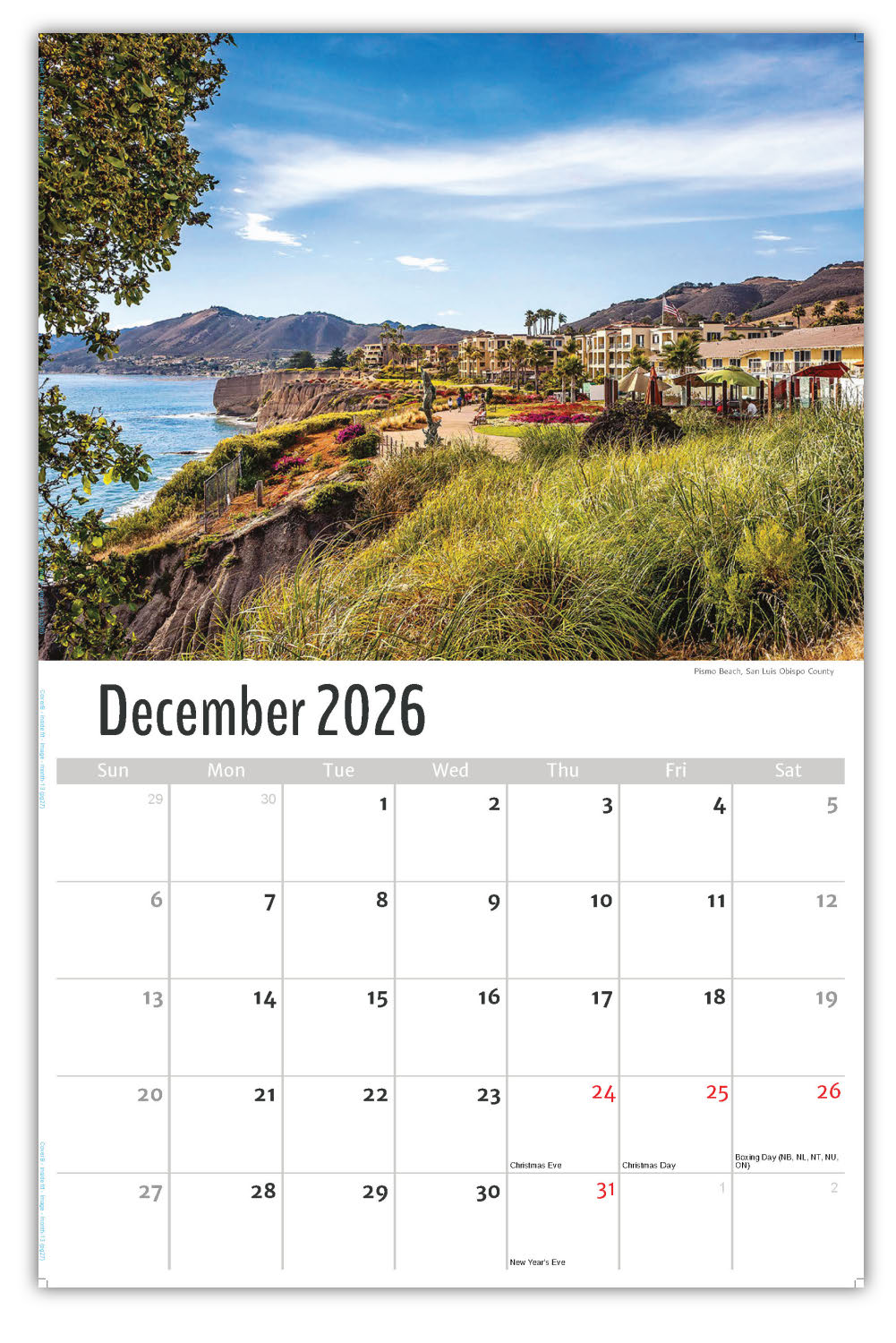 2026 Wall Calendar - Scenes of California