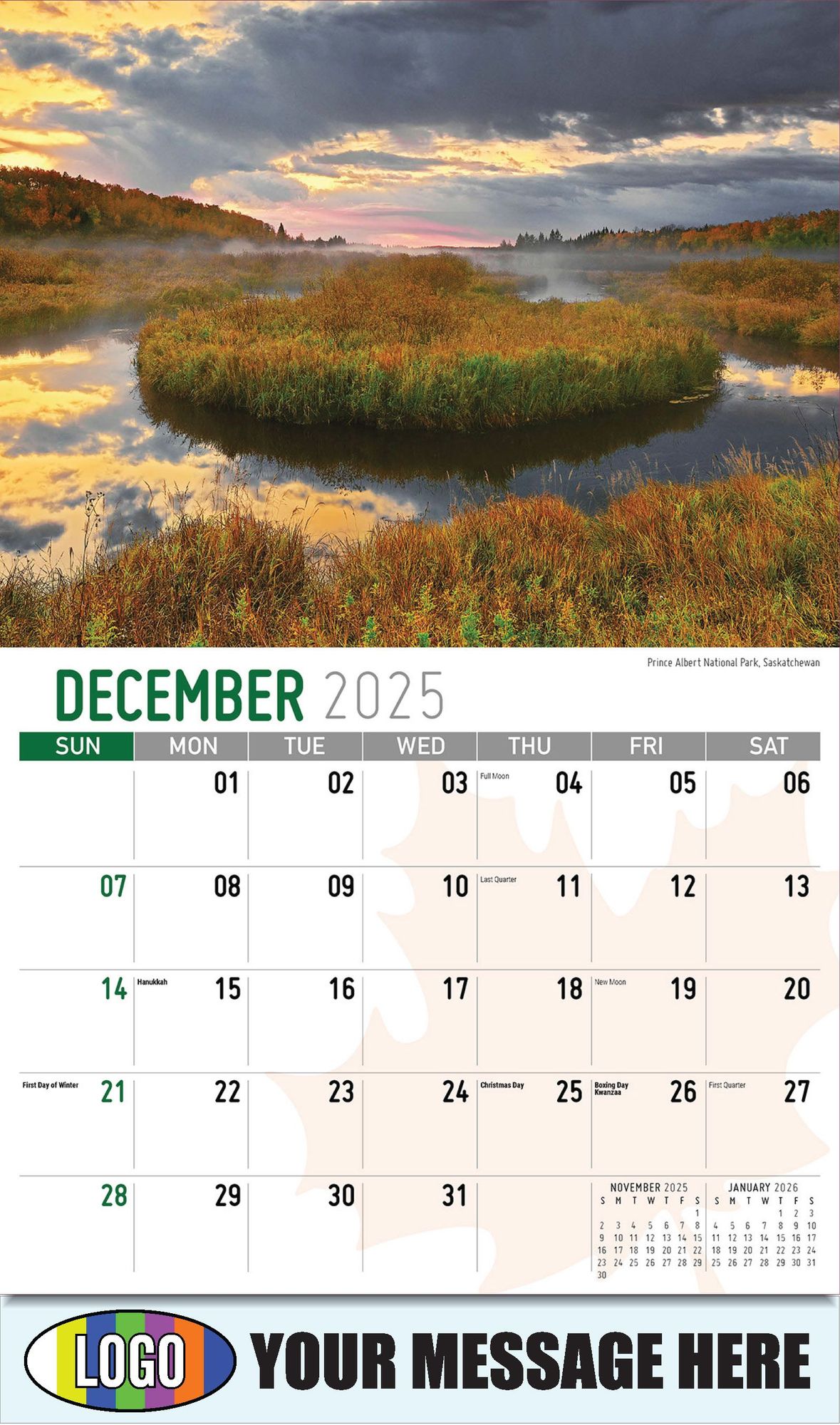 2026 Scenes of Canada Business Promotional Calendar