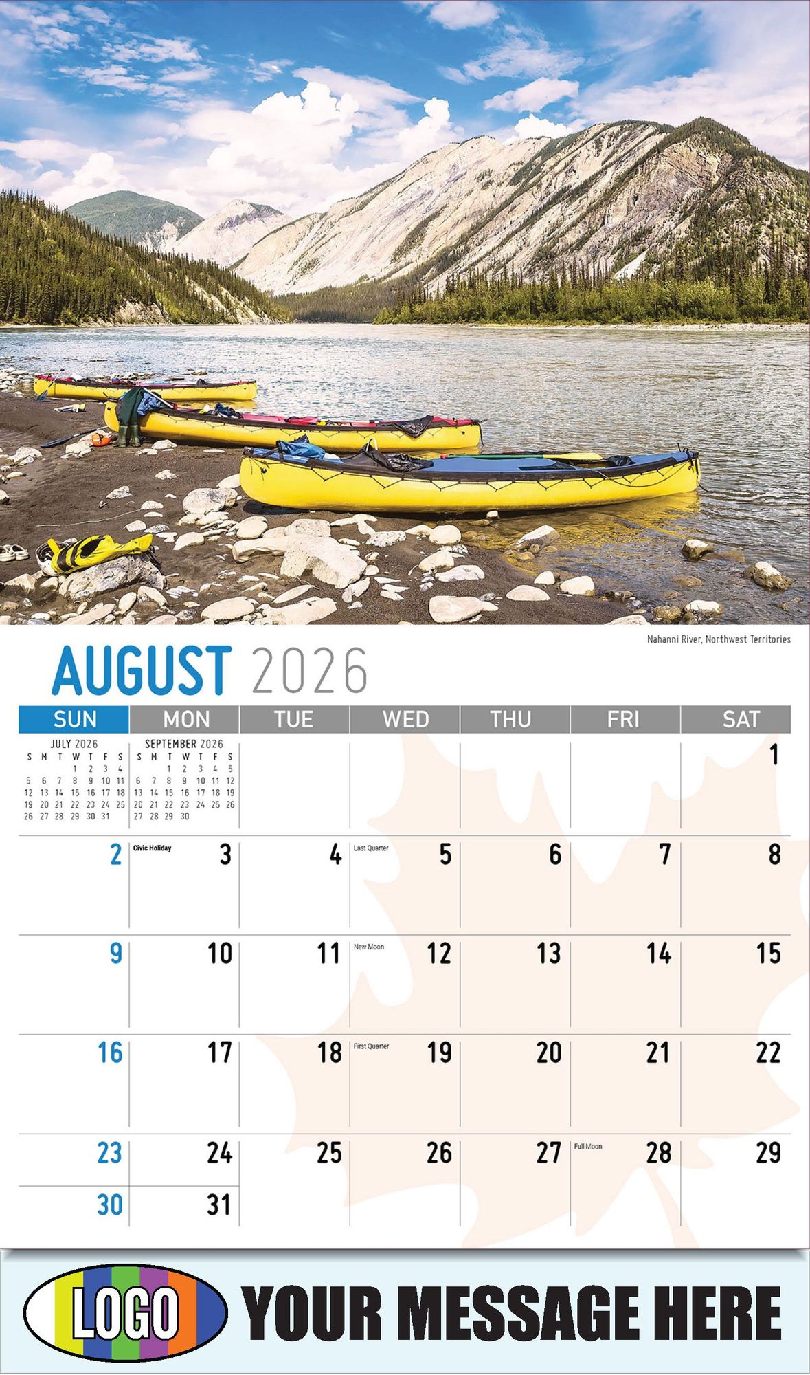 2026 Scenes of Canada Business Promotional Calendar