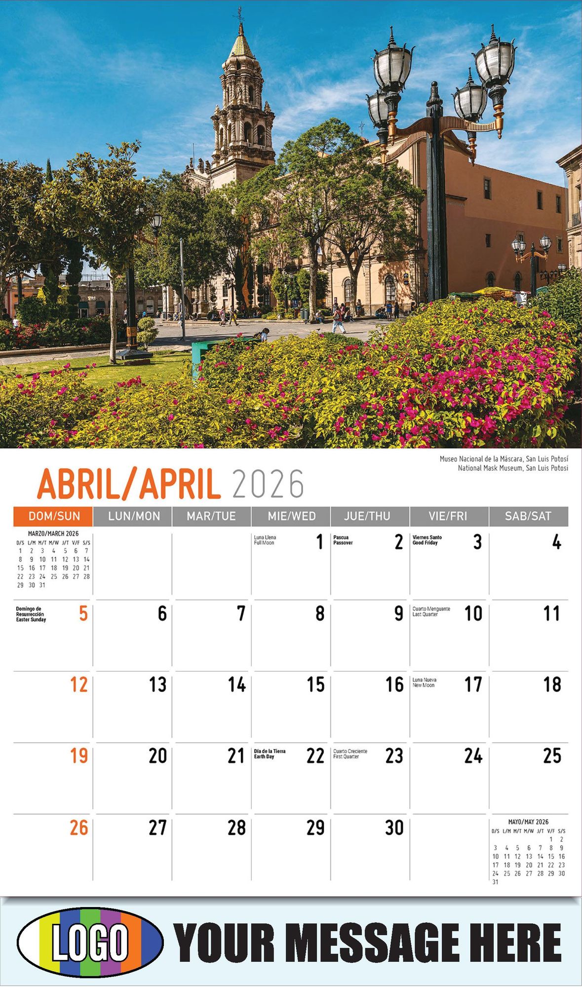 2026 Scenes of Mexico Bilingual Business Promotional Calendar