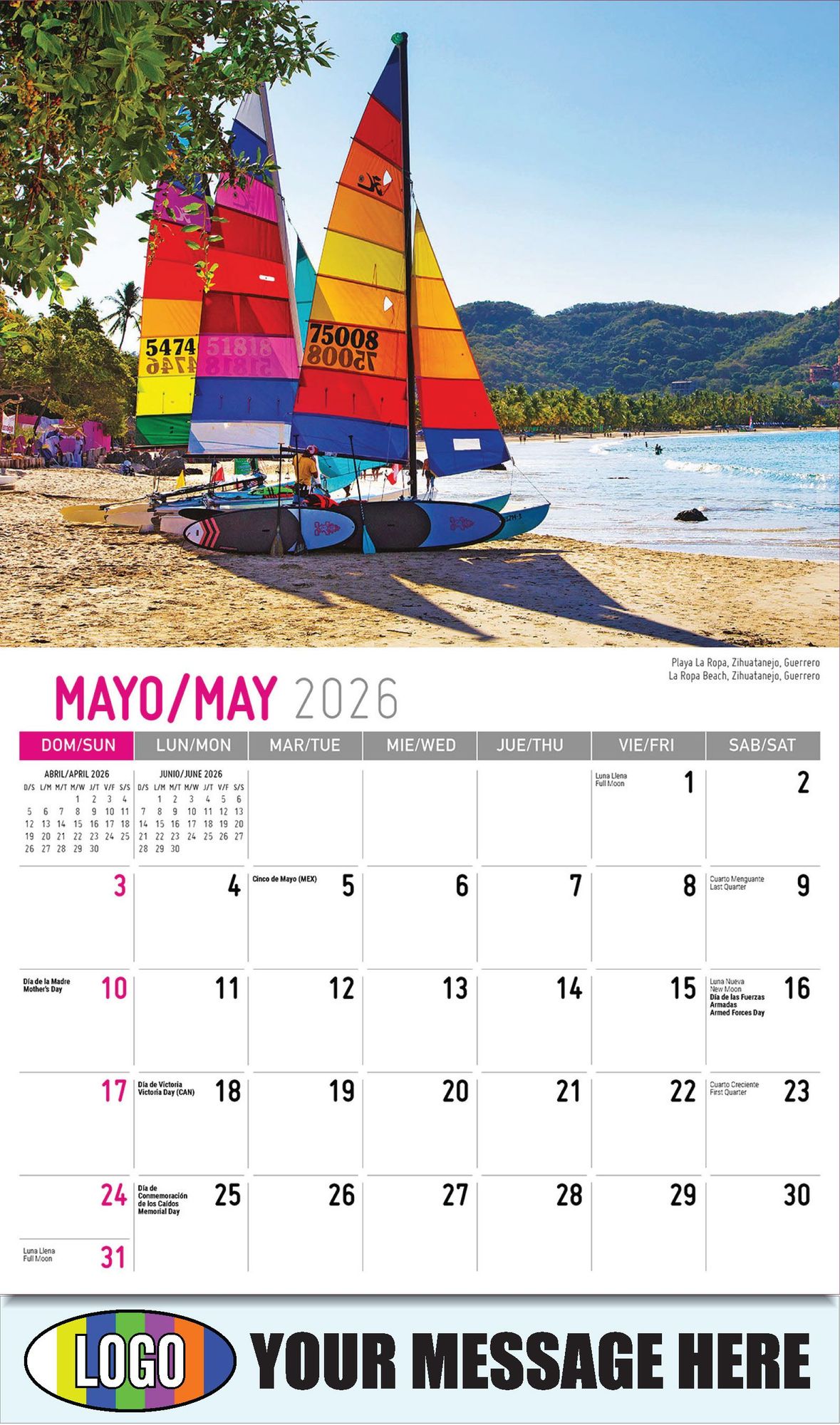 2026 Scenes of Mexico Bilingual Business Promotional Calendar