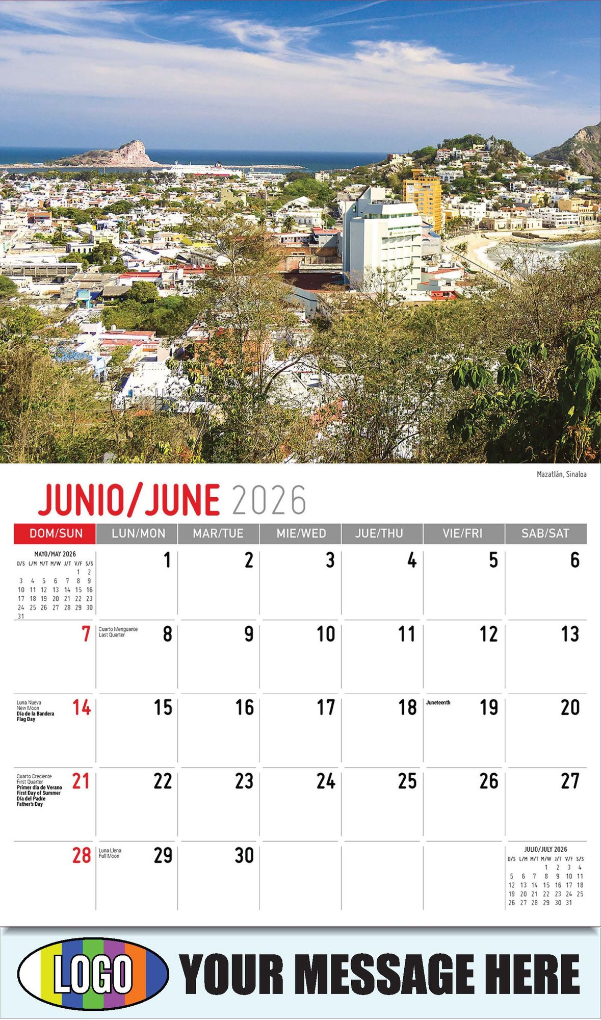 2026 Scenes of Mexico Bilingual Business Promotional Calendar