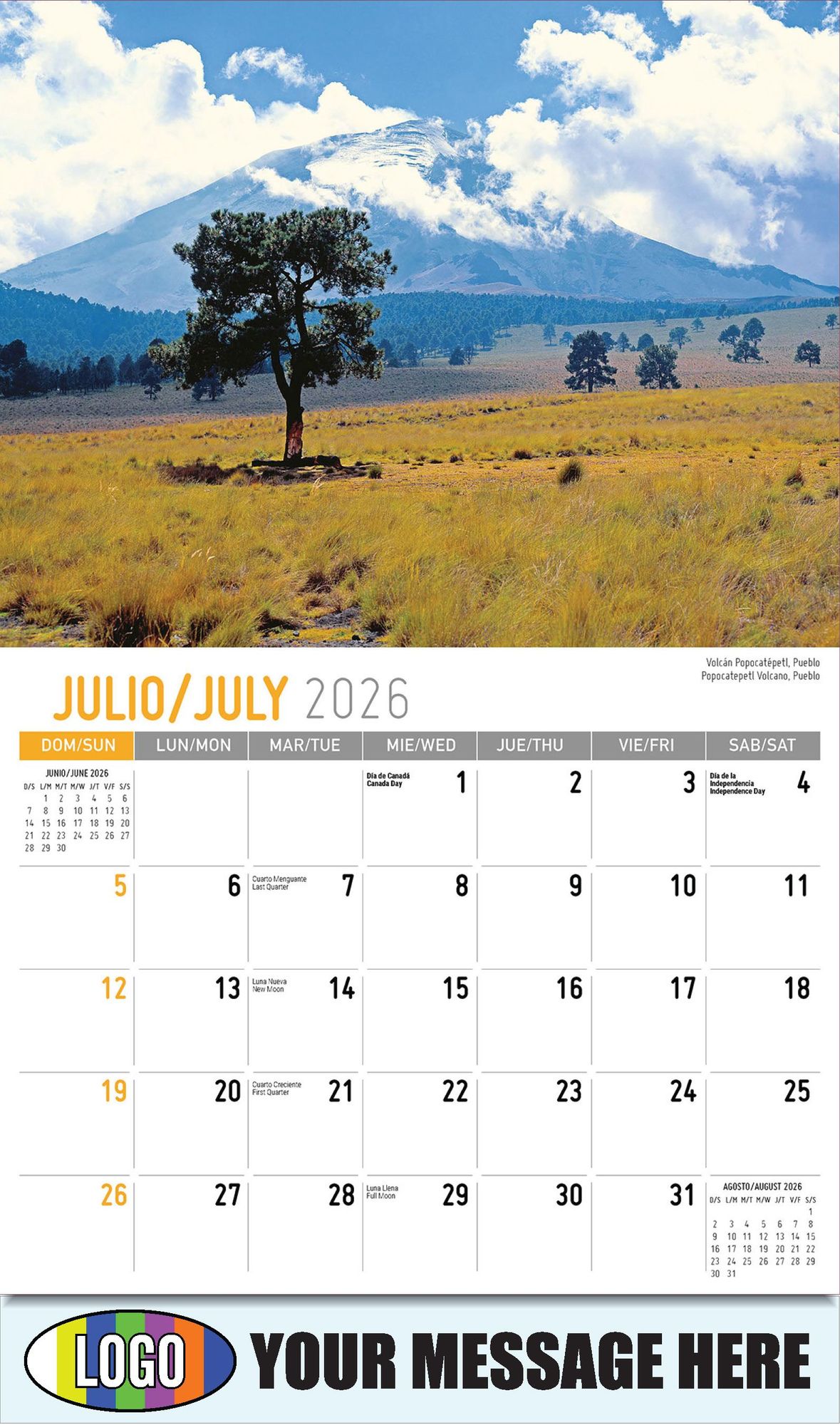 2026 Scenes of Mexico Bilingual Business Promotional Calendar