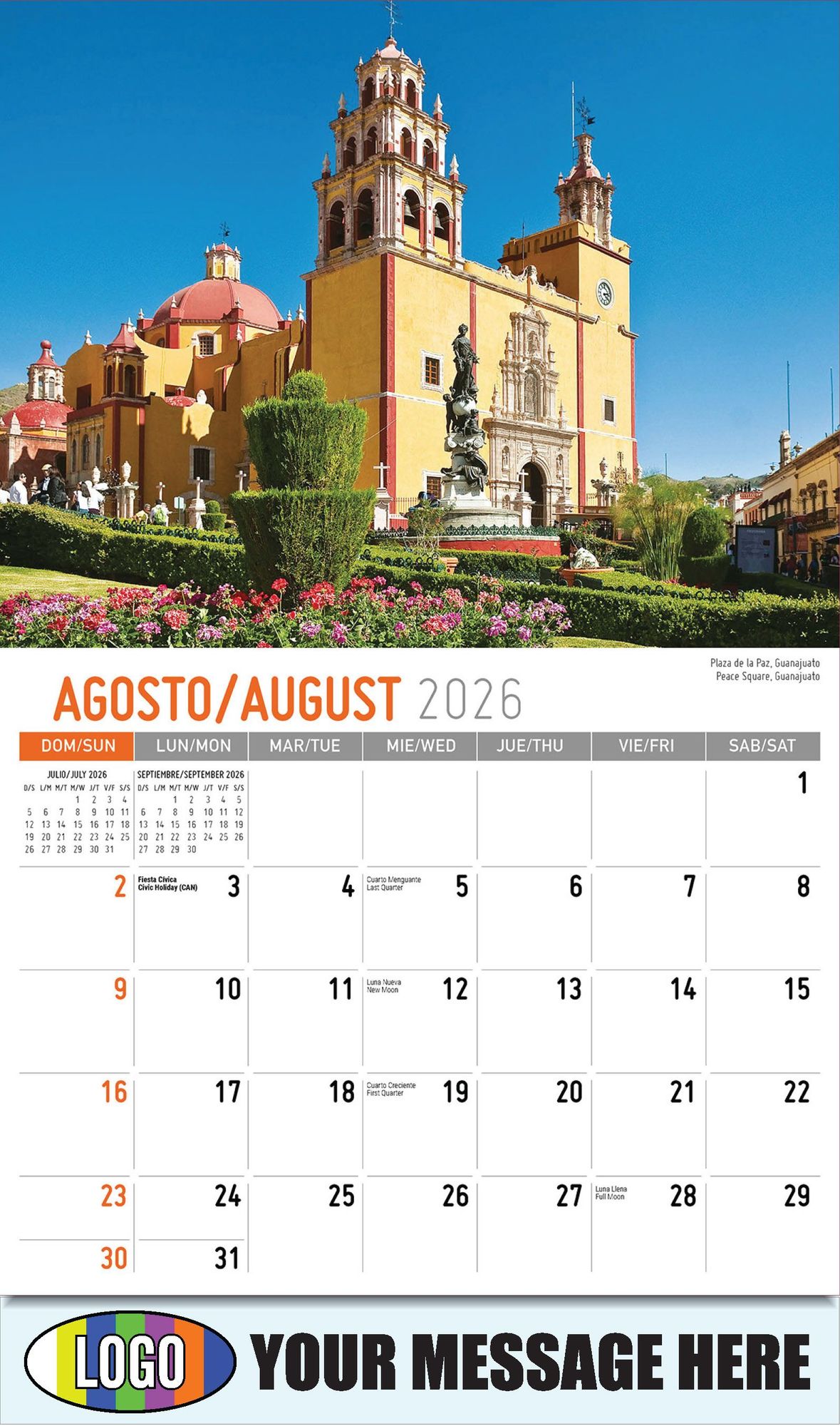 2026 Scenes of Mexico Bilingual Business Promotional Calendar