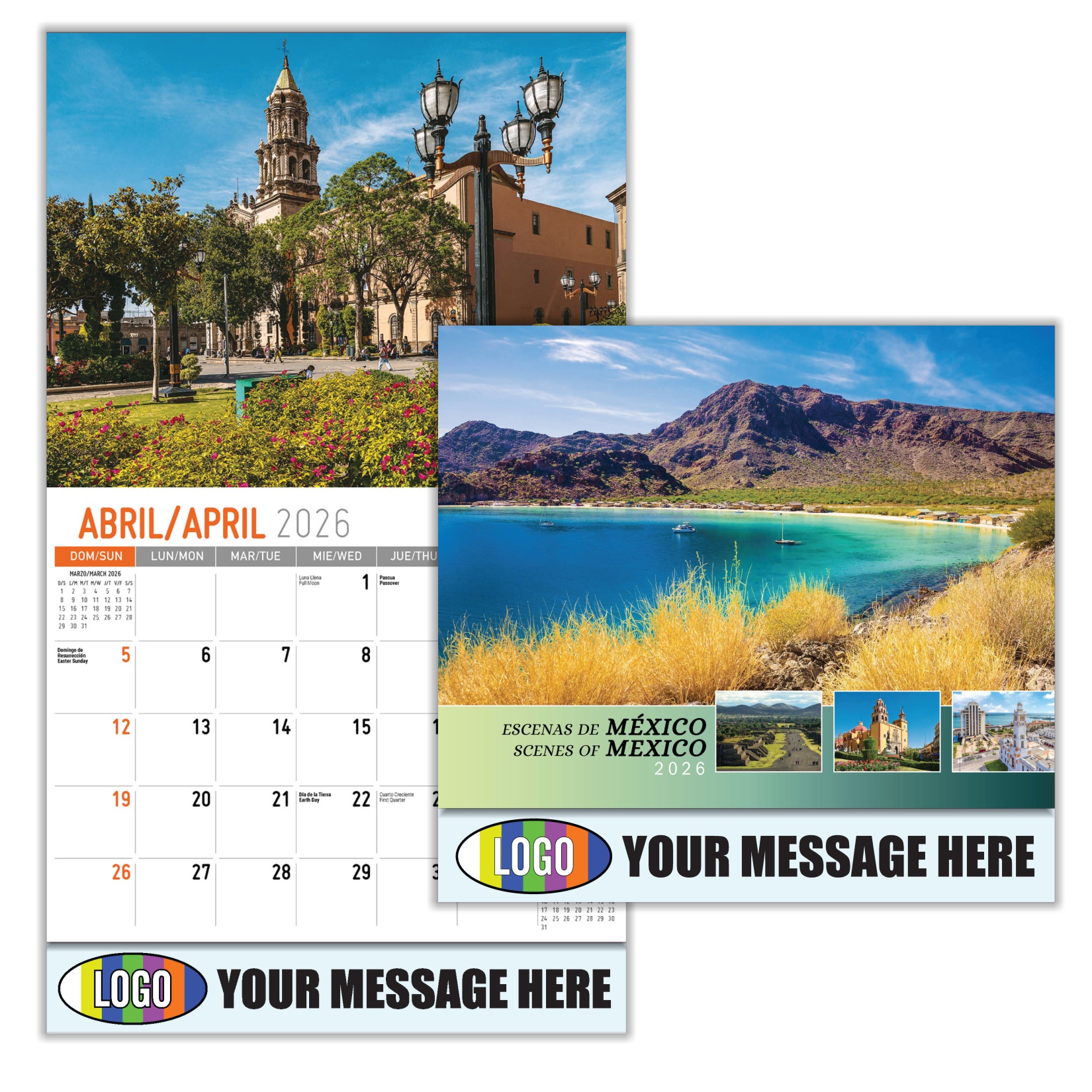 2026 Scenes of Mexico Bilingual Business Promotional Calendar