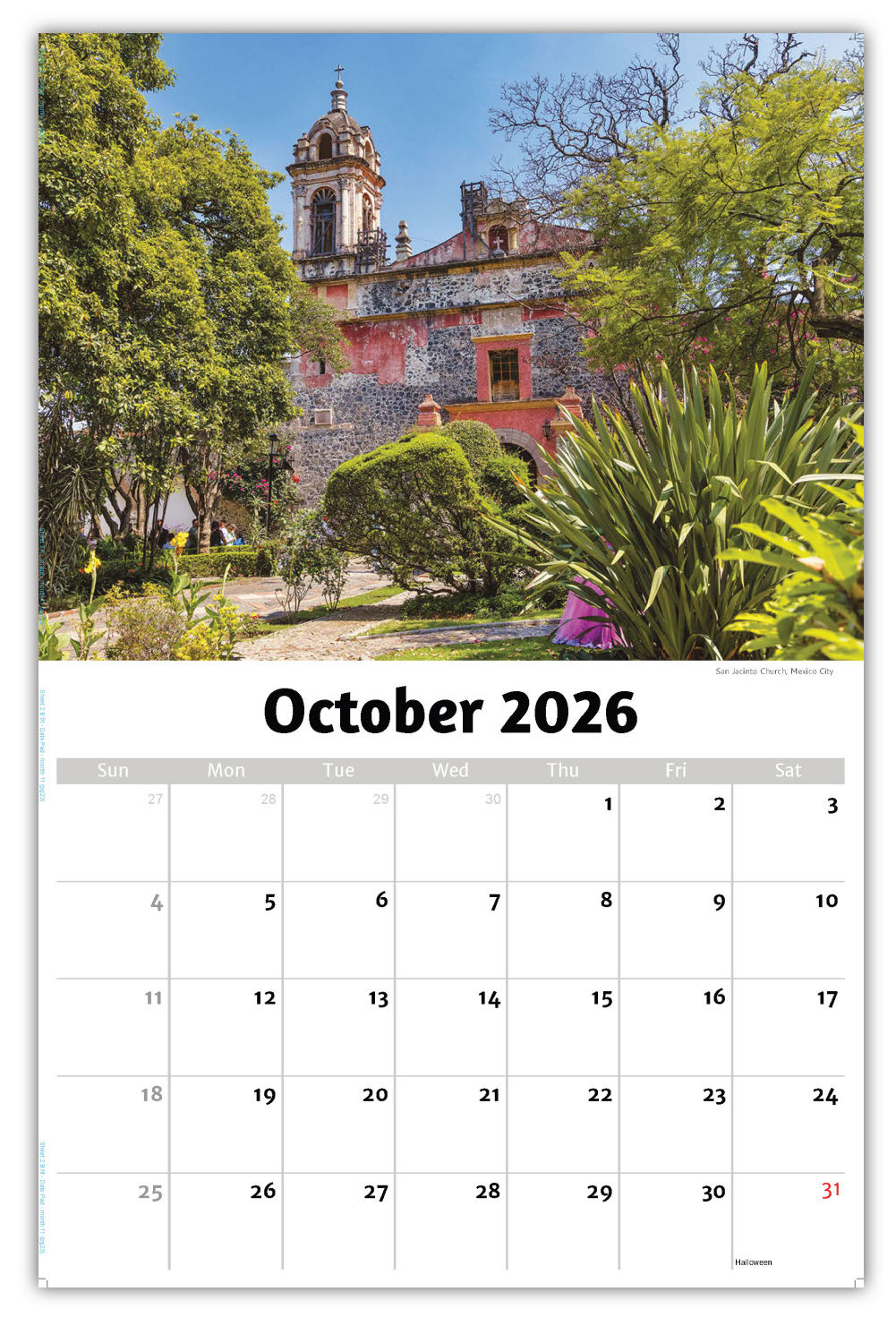 2026 Wall Calendar - Scenes of Mexico