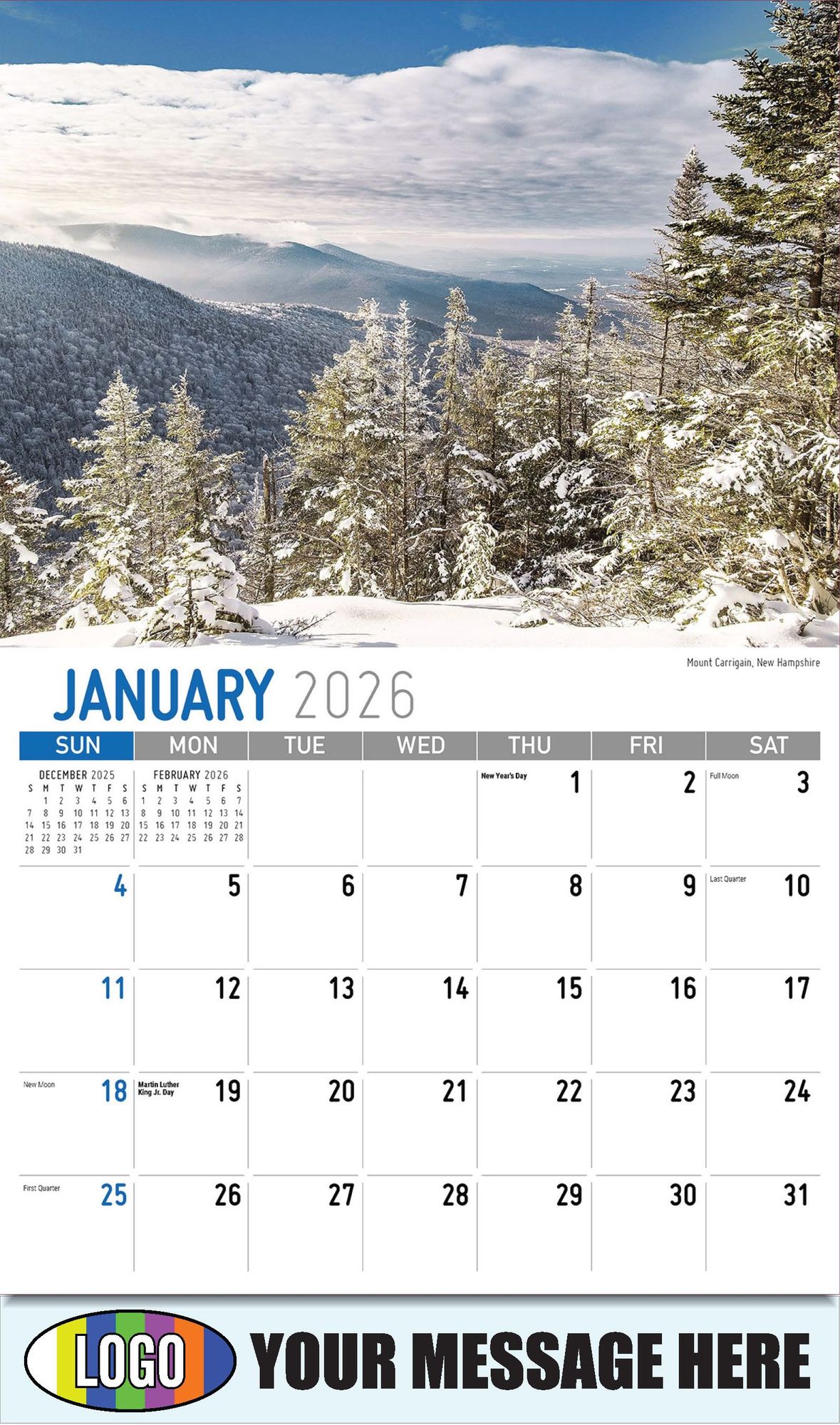 2026 Scenes of New England Business Promotional Calendar