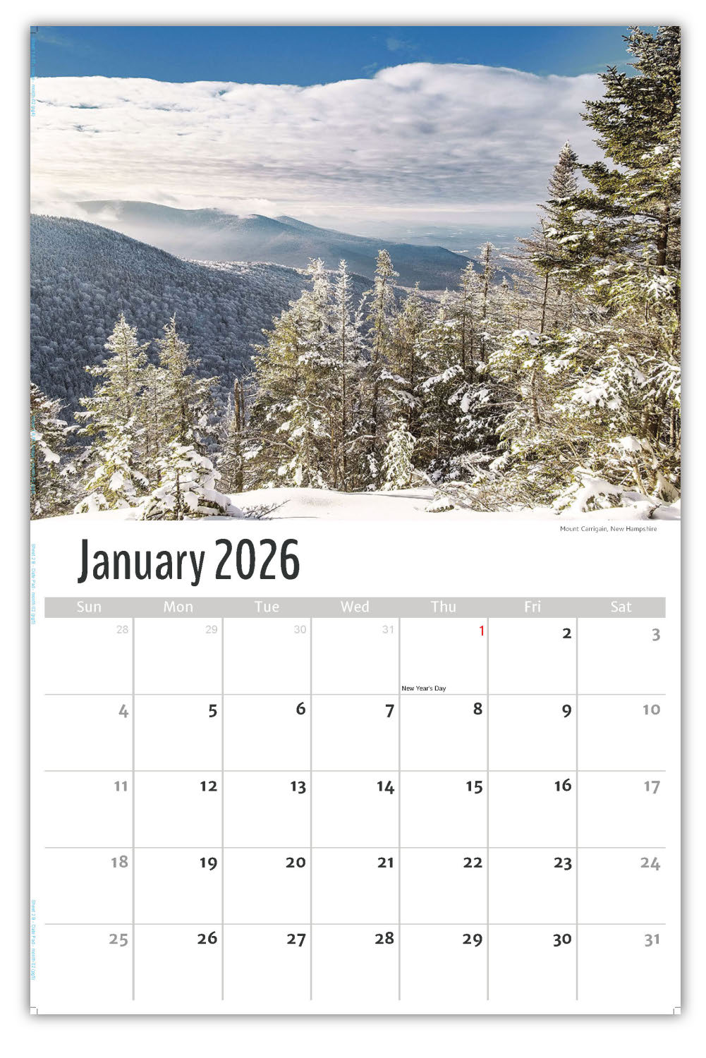 2026 Wall Calendar - Scenes of New England