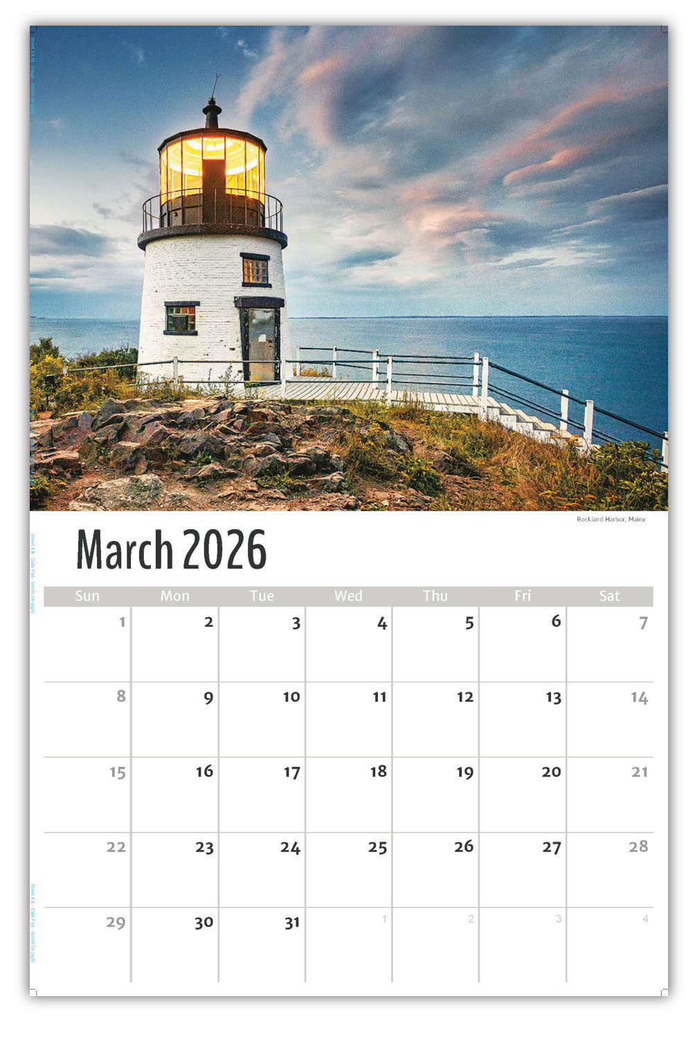 2026 Wall Calendar - Scenes of New England