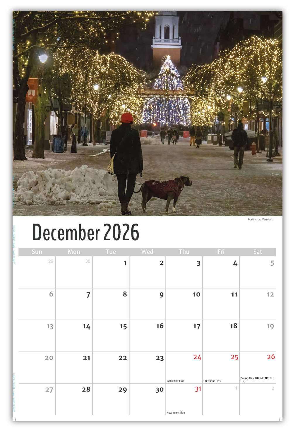 2026 Wall Calendar - Scenes of New England
