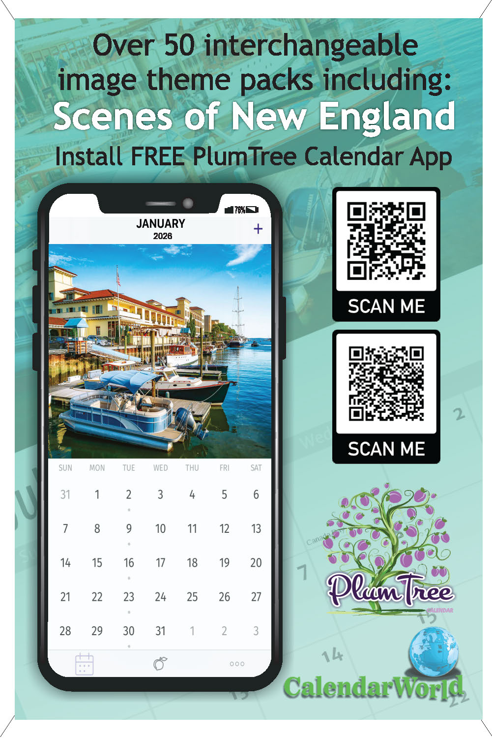 2026 Wall Calendar - Scenes of New England