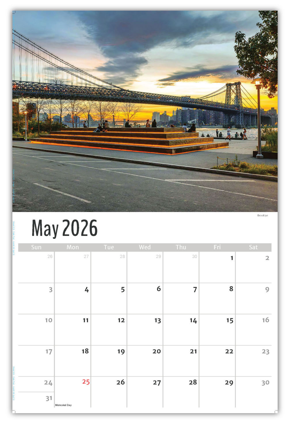 2026 Wall Calendar - Scenes of New York