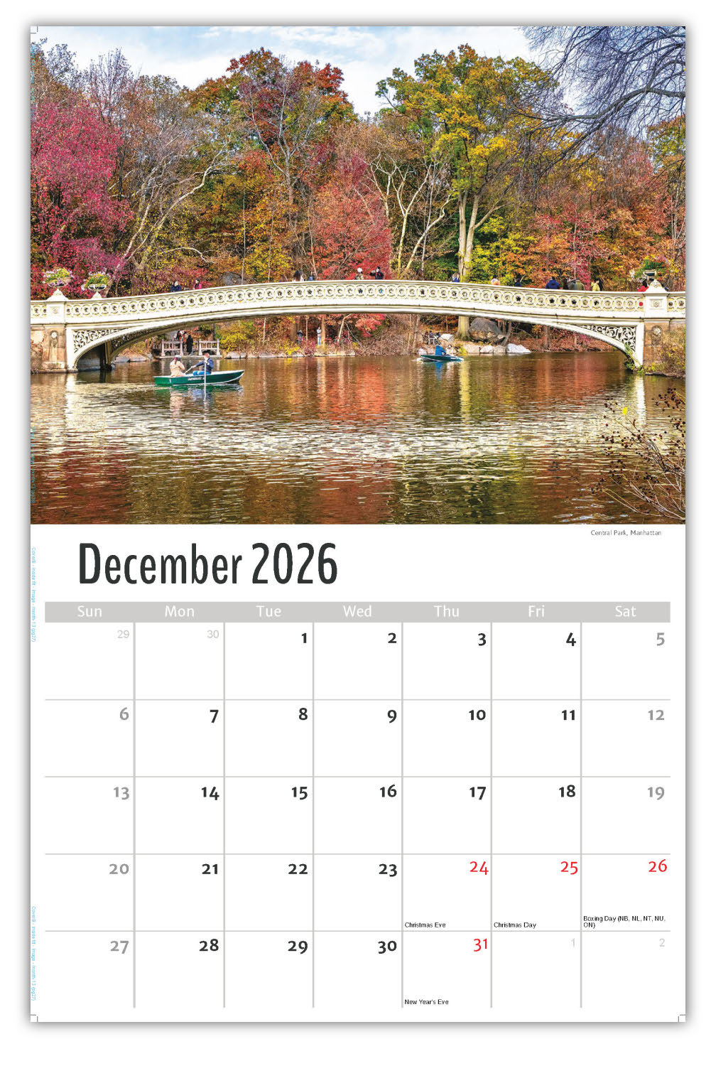 2026 Wall Calendar - Scenes of New York