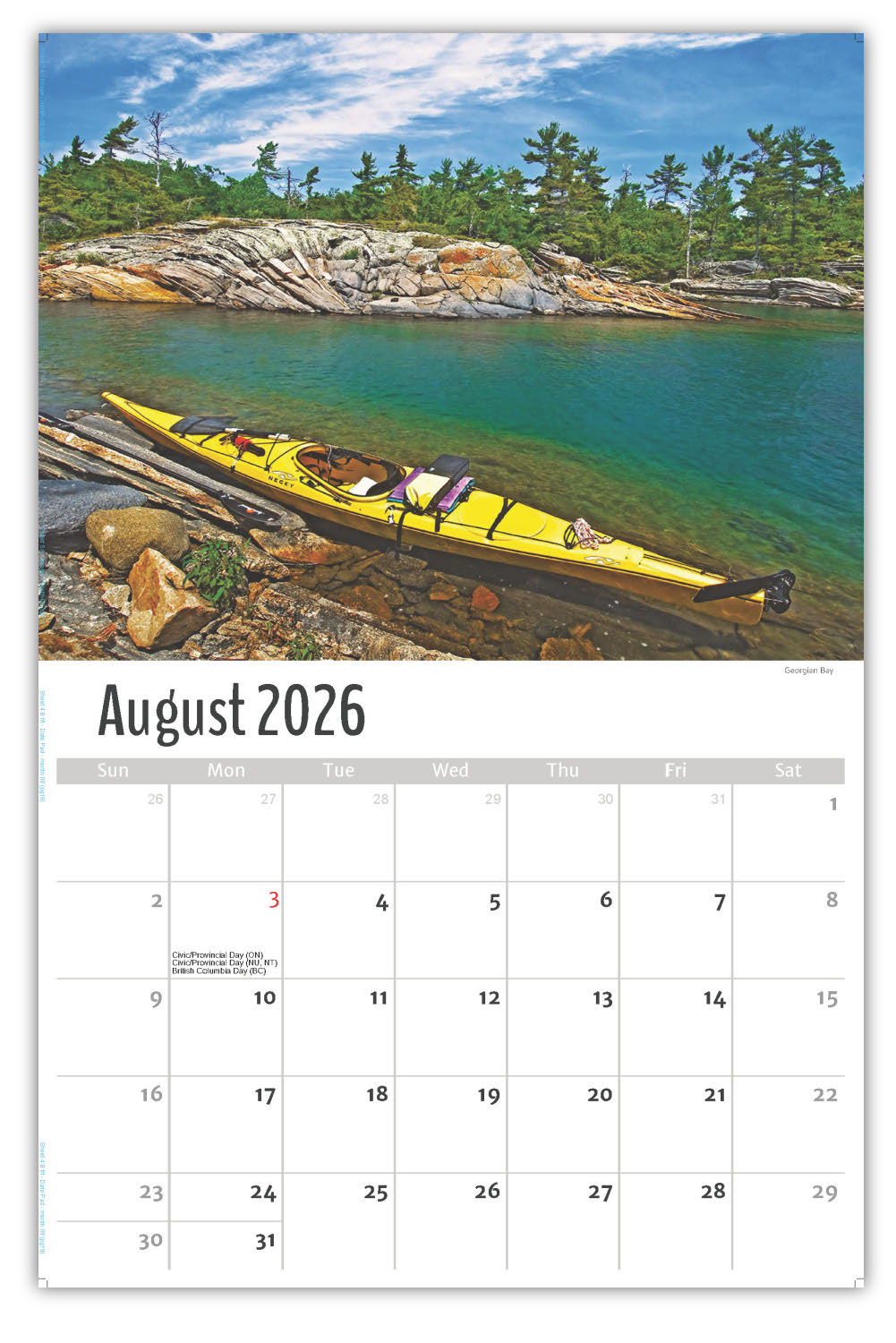 2026 Wall Calendar - Scenes of Ontario