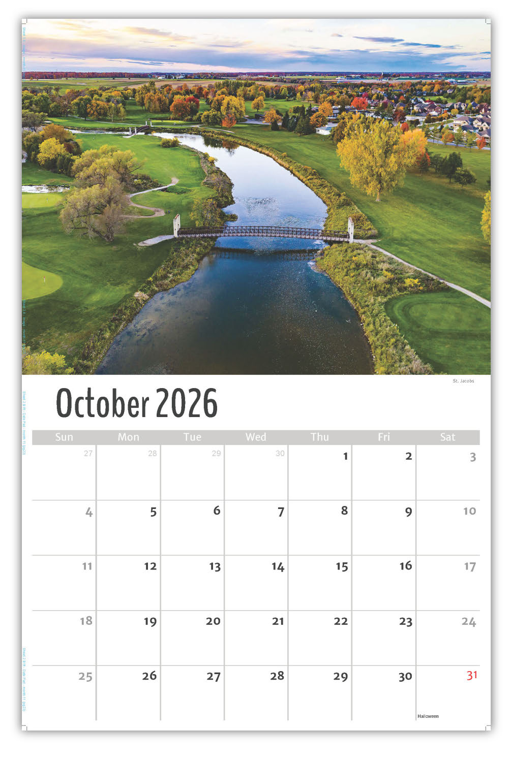 2026 Wall Calendar - Scenes of Ontario