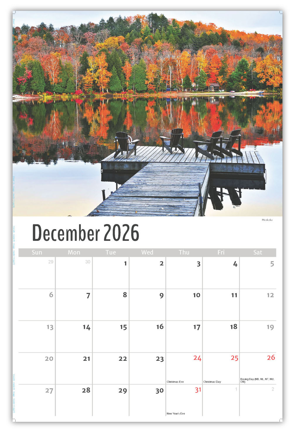 2026 Wall Calendar - Scenes of Ontario