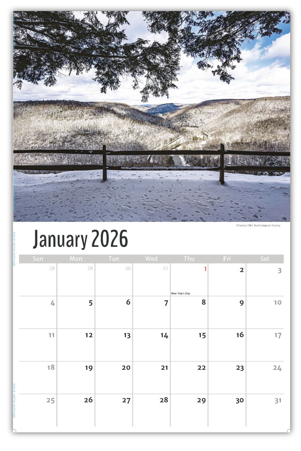 2026 Wall Calendar - Scenes of Pennsylvania
