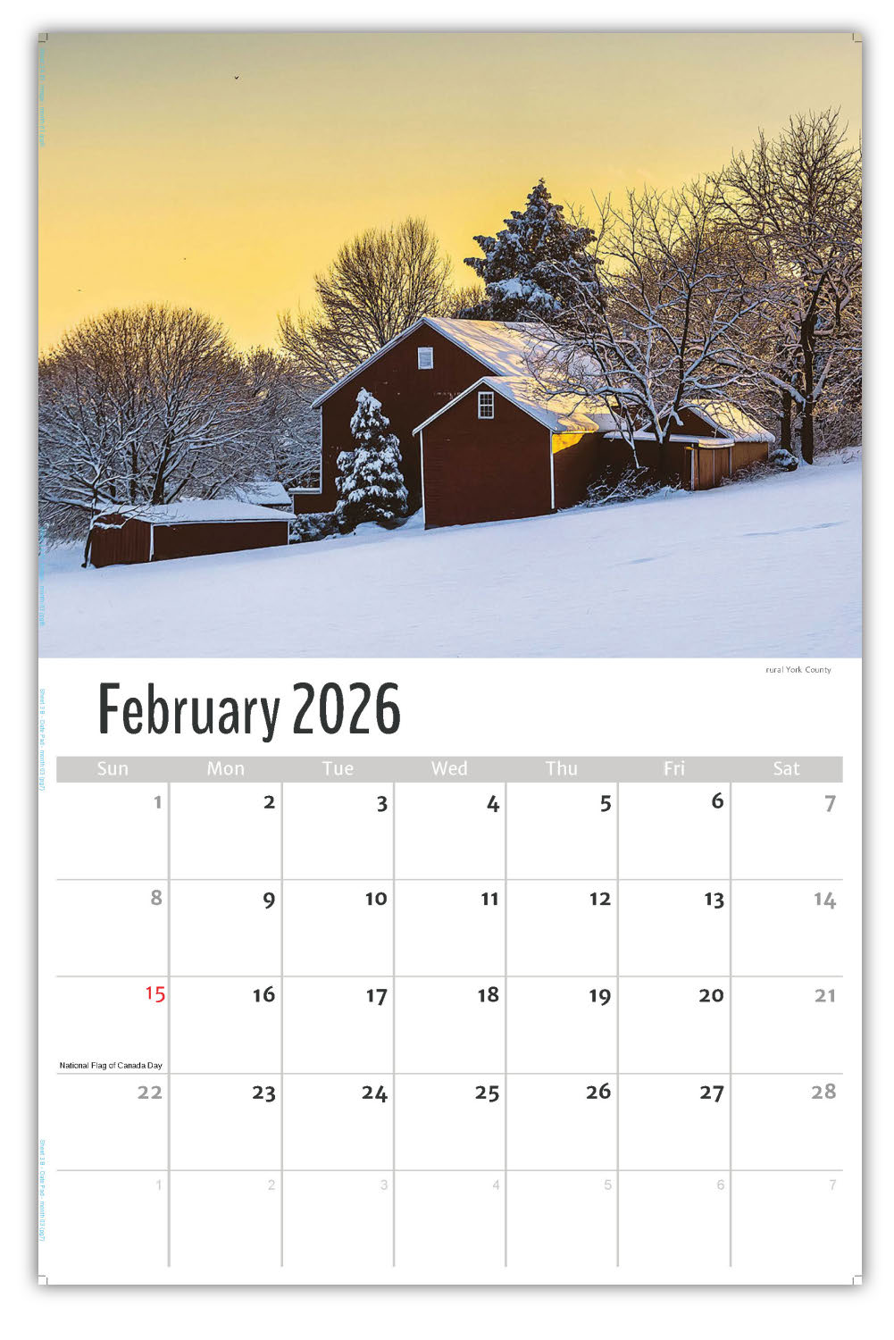 2026 Wall Calendar - Scenes of Pennsylvania