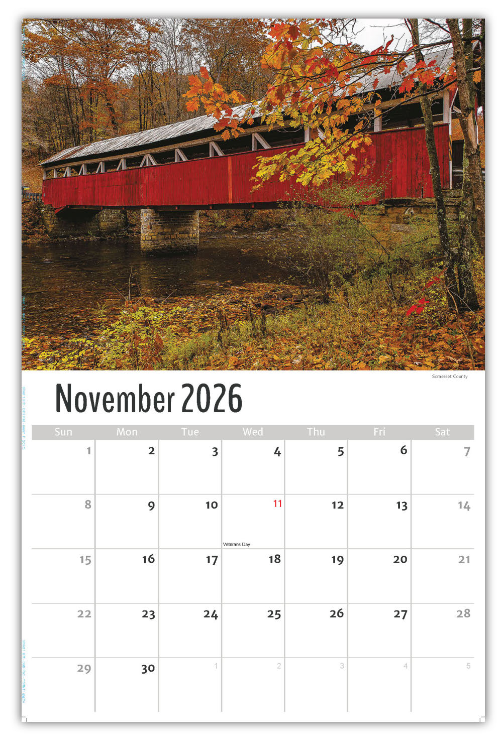 2026 Wall Calendar - Scenes of Pennsylvania