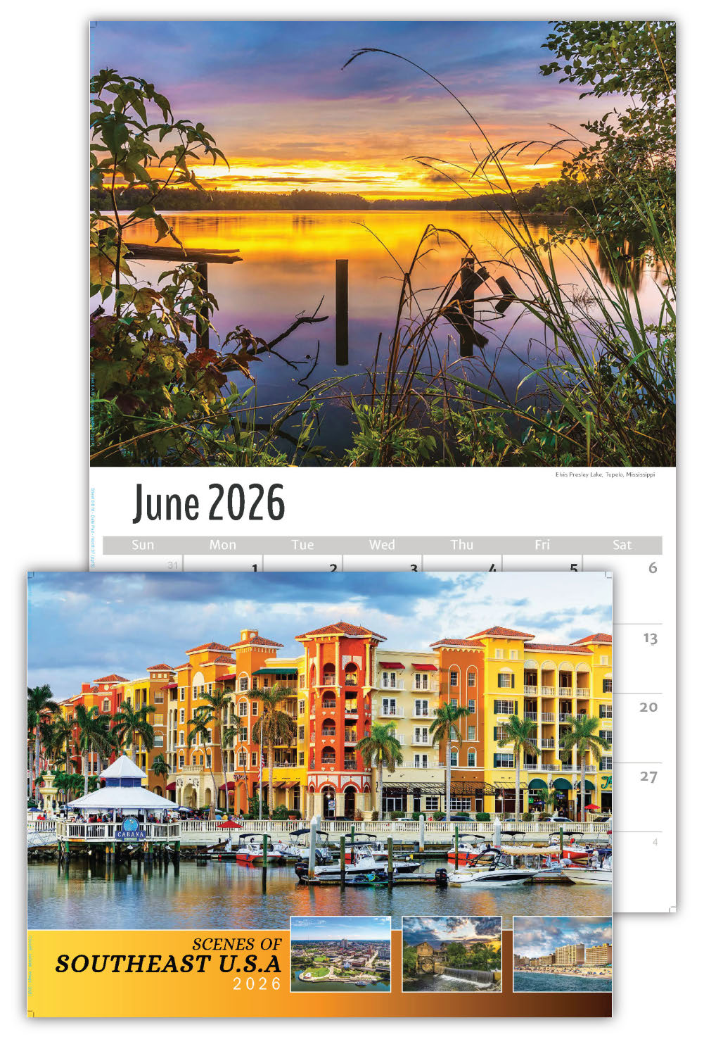 2026 Wall Calendar - Scenes of Southeast USA