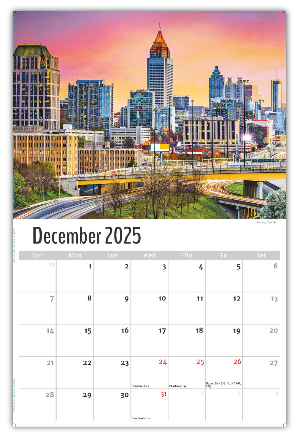 2026 Wall Calendar - Scenes of Southeast USA