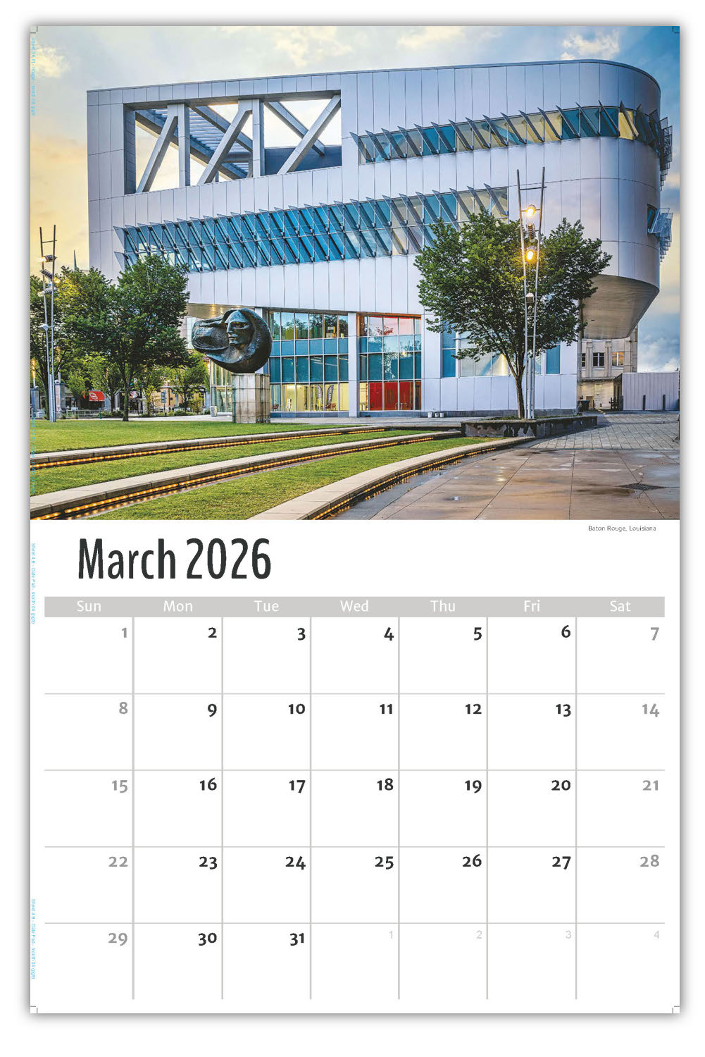 2026 Wall Calendar - Scenes of Southeast USA