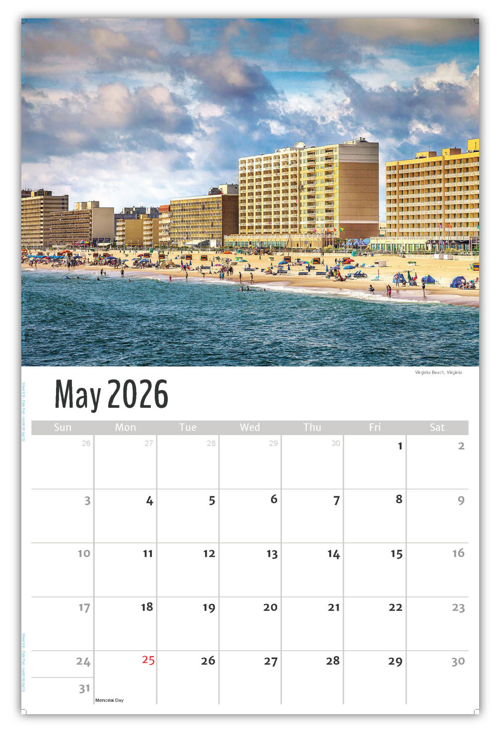 2026 Wall Calendar - Scenes of Southeast USA