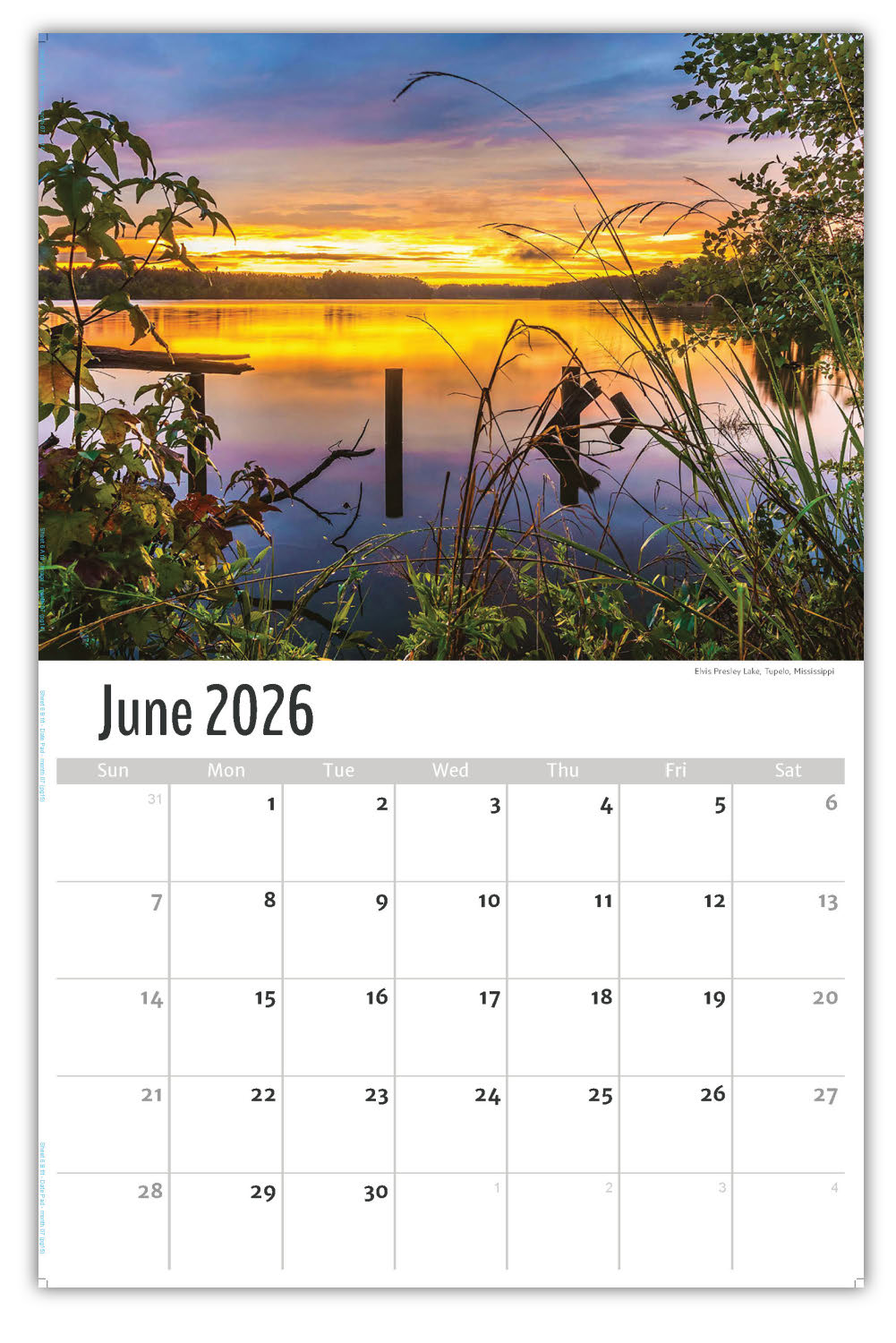 2026 Wall Calendar - Scenes of Southeast USA