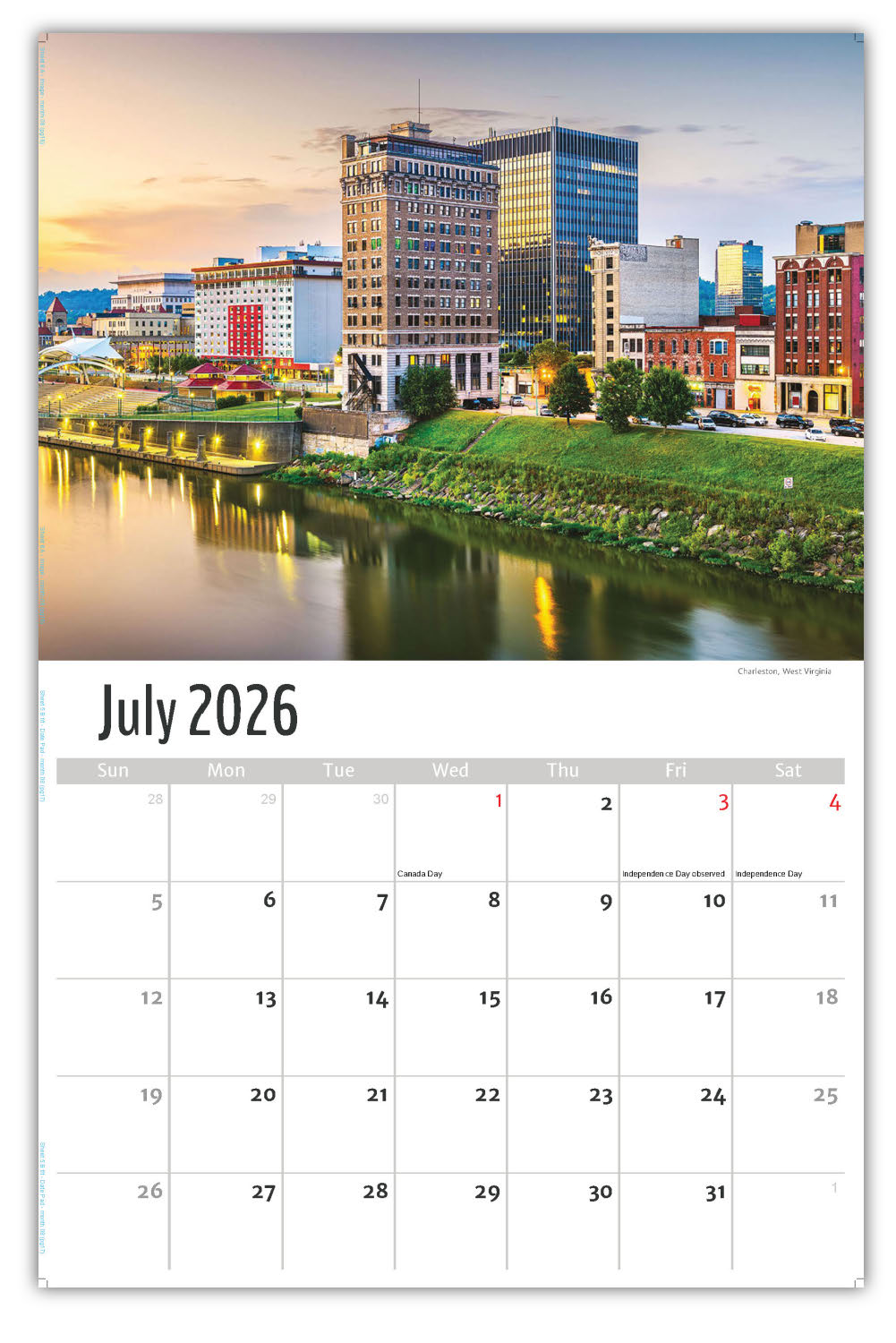 2026 Wall Calendar - Scenes of Southeast USA