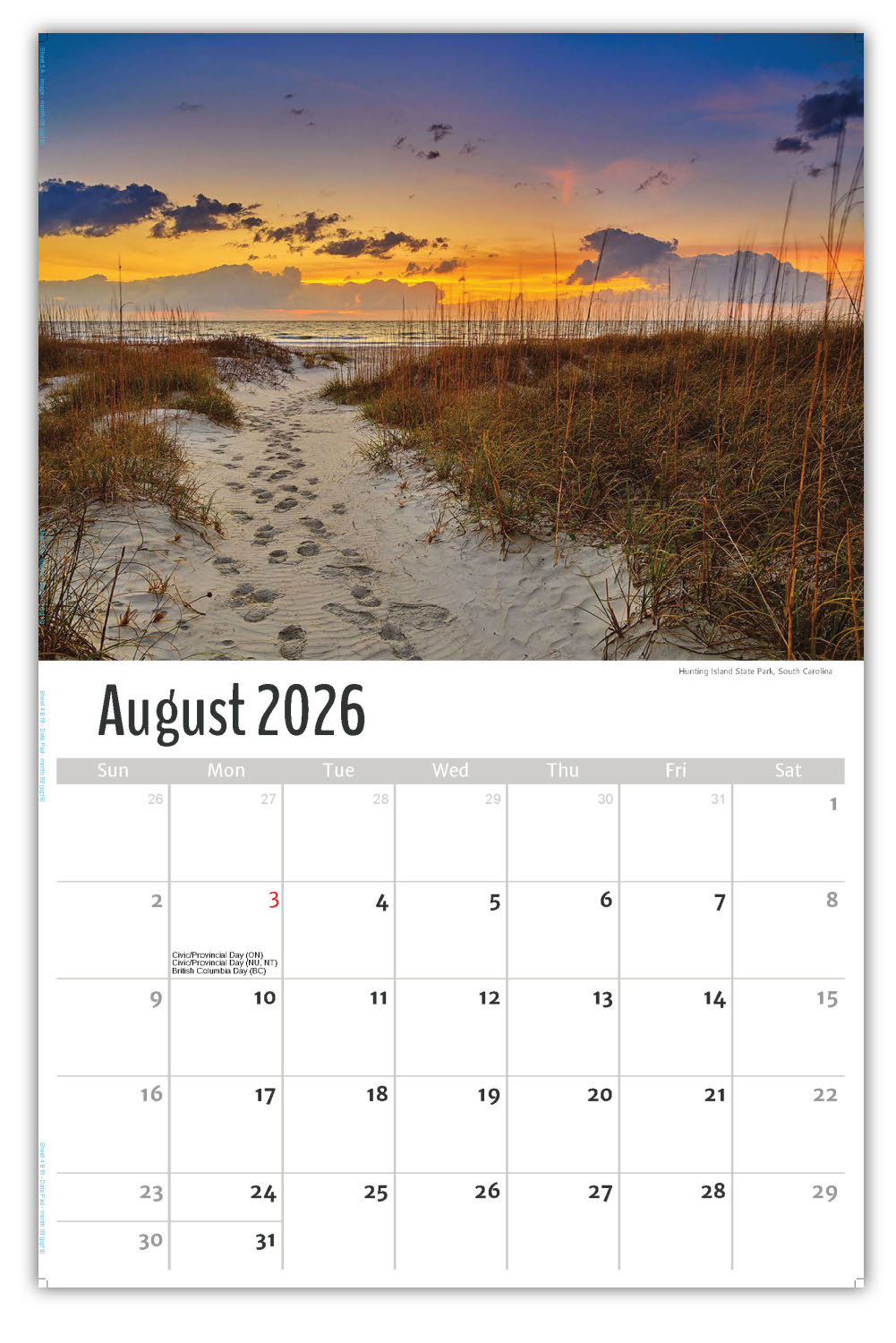 2026 Wall Calendar - Scenes of Southeast USA